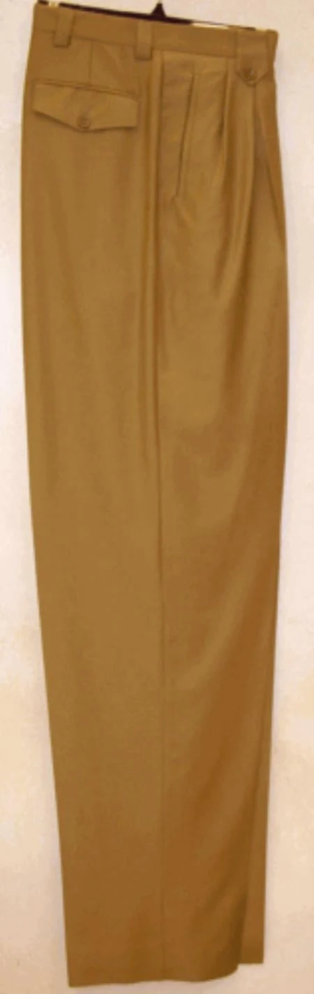 long rise big leg slacks Gold Wide Leg Dress Pants  unhemmed unfinished bottom