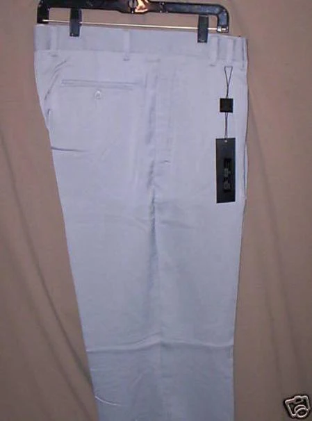 Long Rise Big Leg Slacks Light Blue ~ Sky Blue Wide Leg Dress Pants Pleated Baggy Dress Trousers Unhemmed Unfinished Bottom