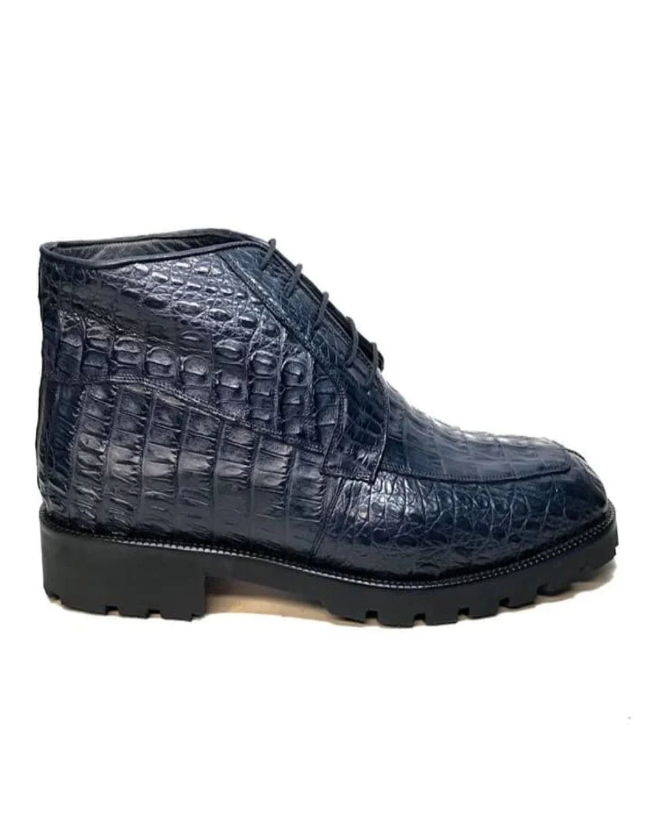 Los Altos All-Over Crocodile Lace Up Ankle Boots by Alligator Warehouse - Image 6