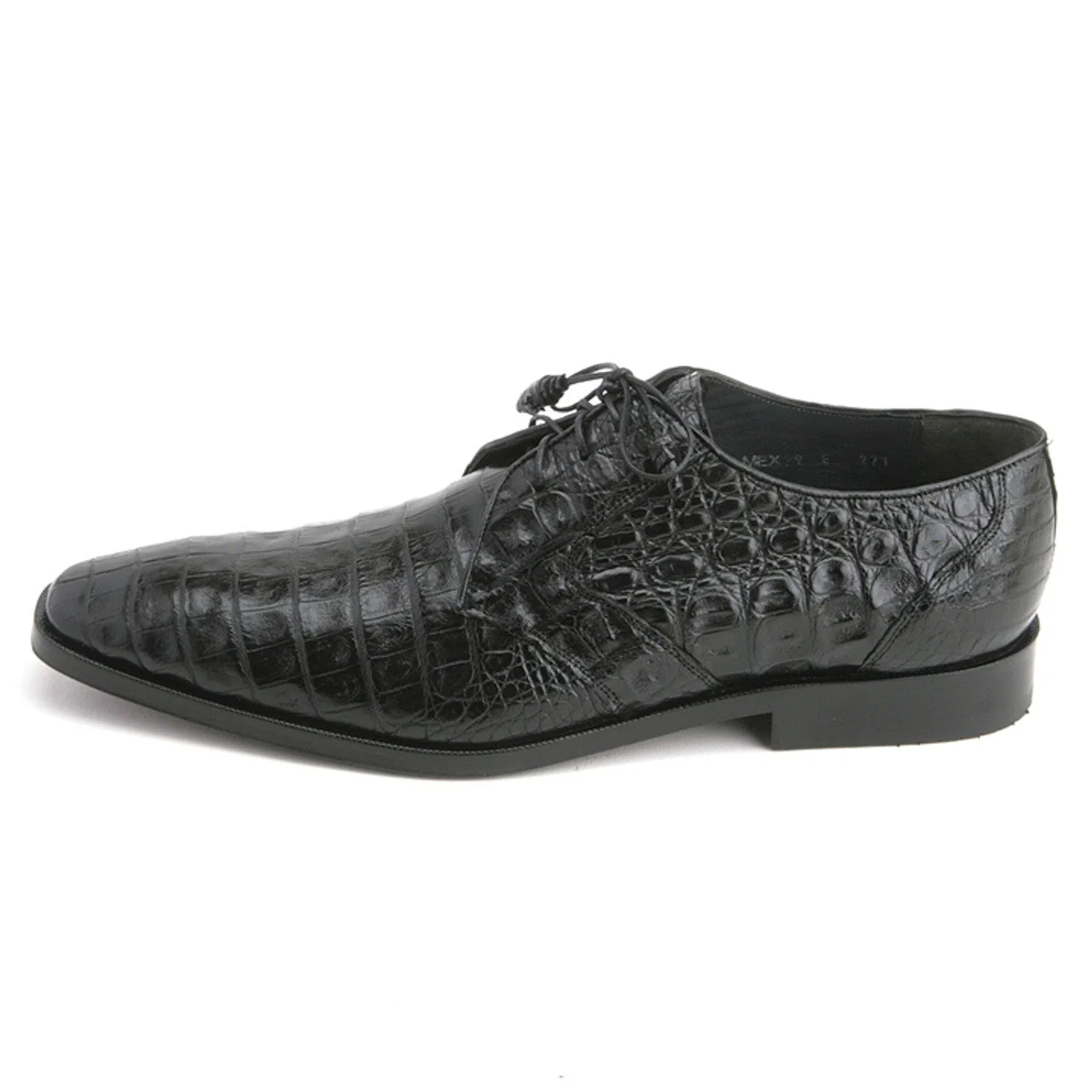 Los Altos Belly Black Genuine All-Over Crocodile Shoes - Image 3