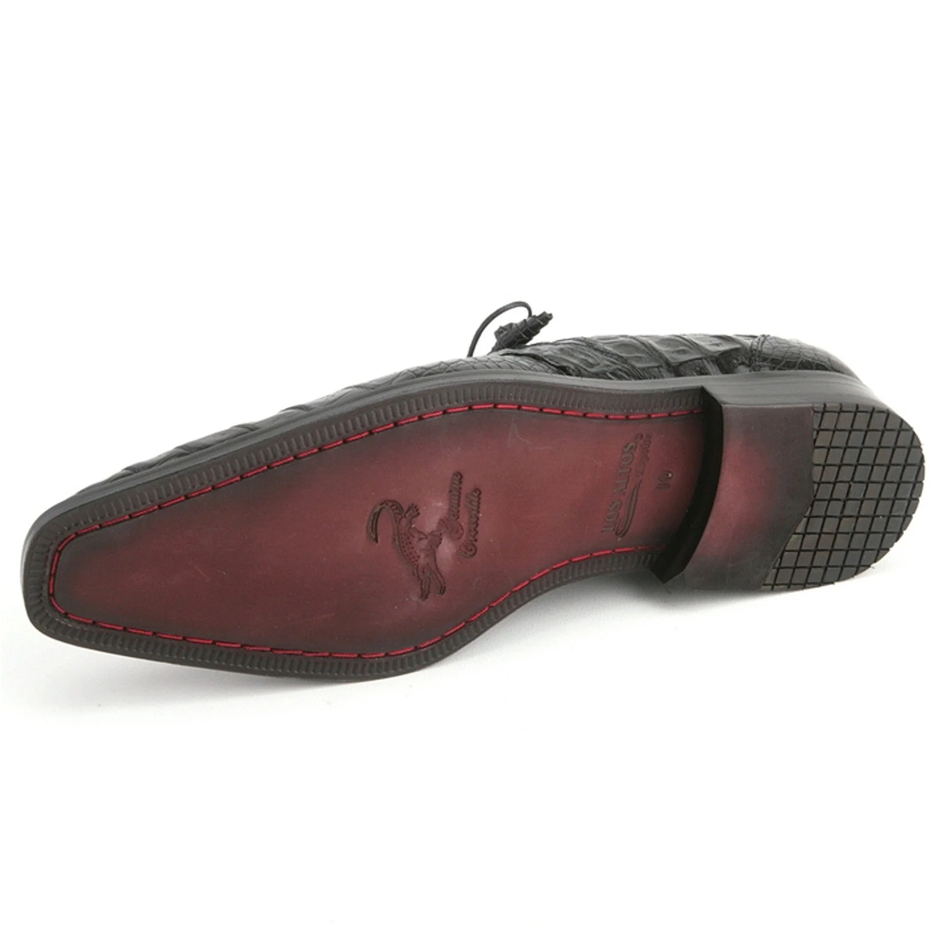 Los Altos Belly Black Genuine All-Over Crocodile Shoes - Image 4