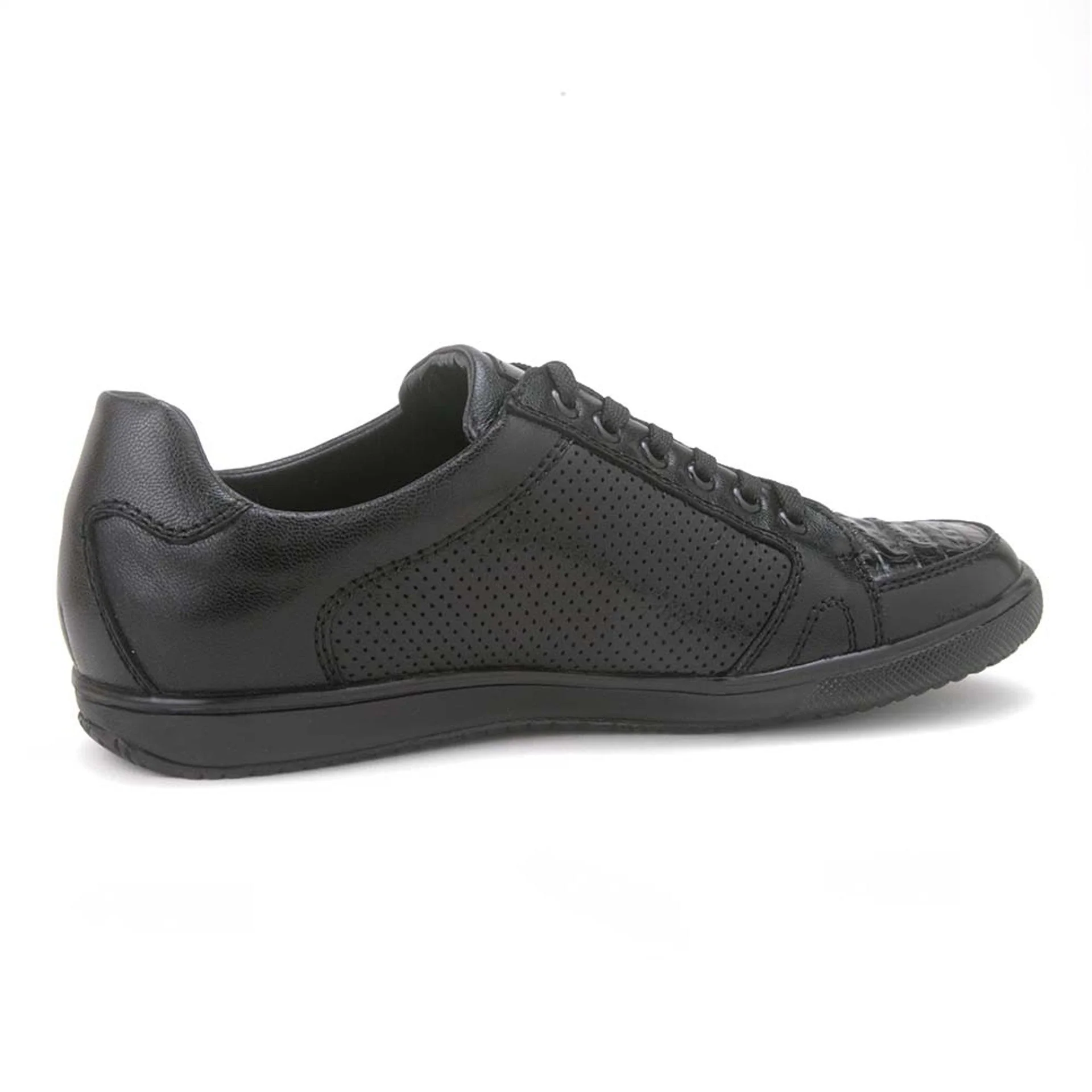 Los Altos Black Caiman Belly Casual Shoes - Image 3