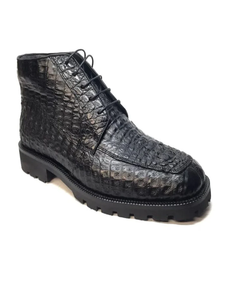 Los Altos Black Hornback Crocodile Ankle Boots – Alligator Warehouse