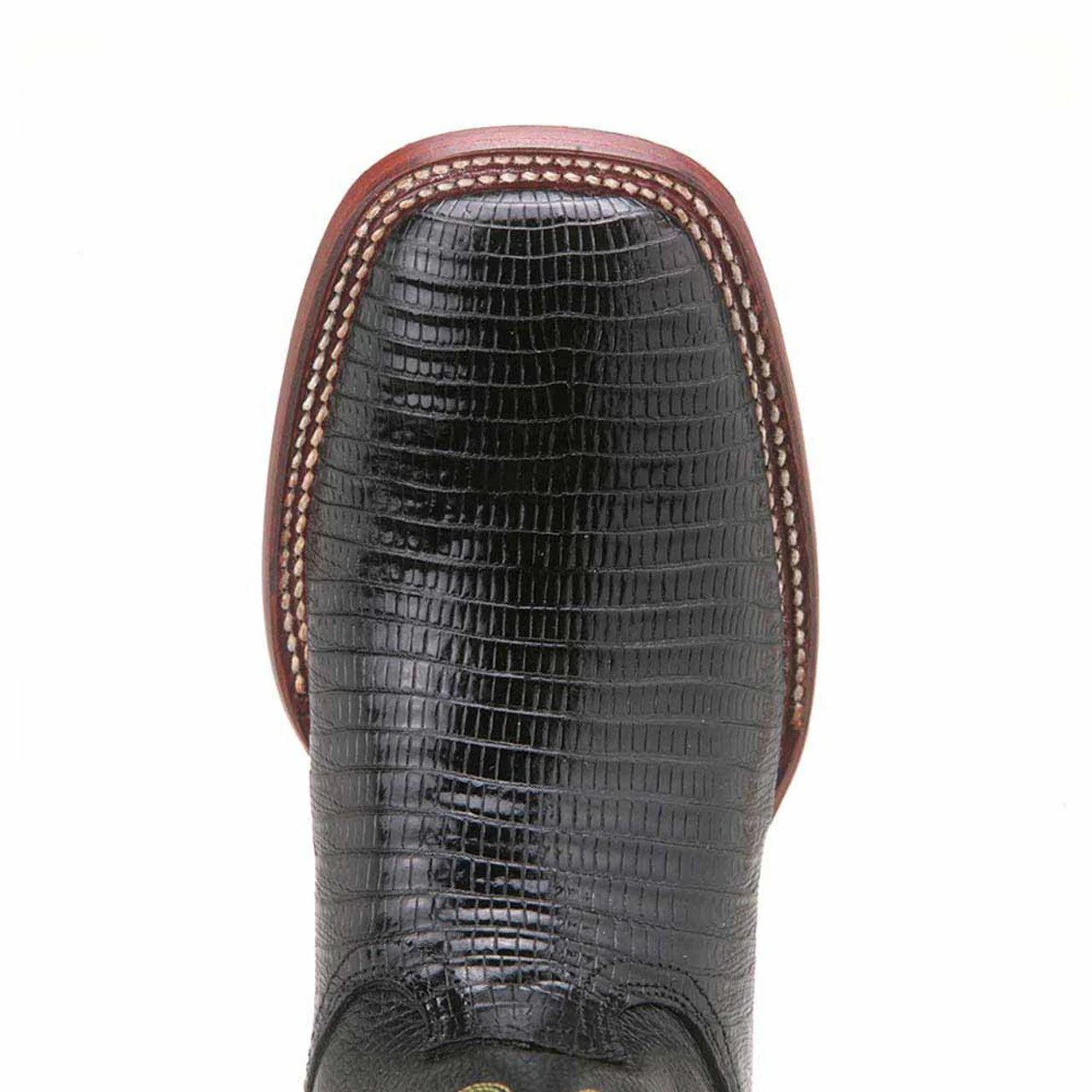 Los Altos Black Teju Lizard Square Toe Women's Western Boot - Image 2