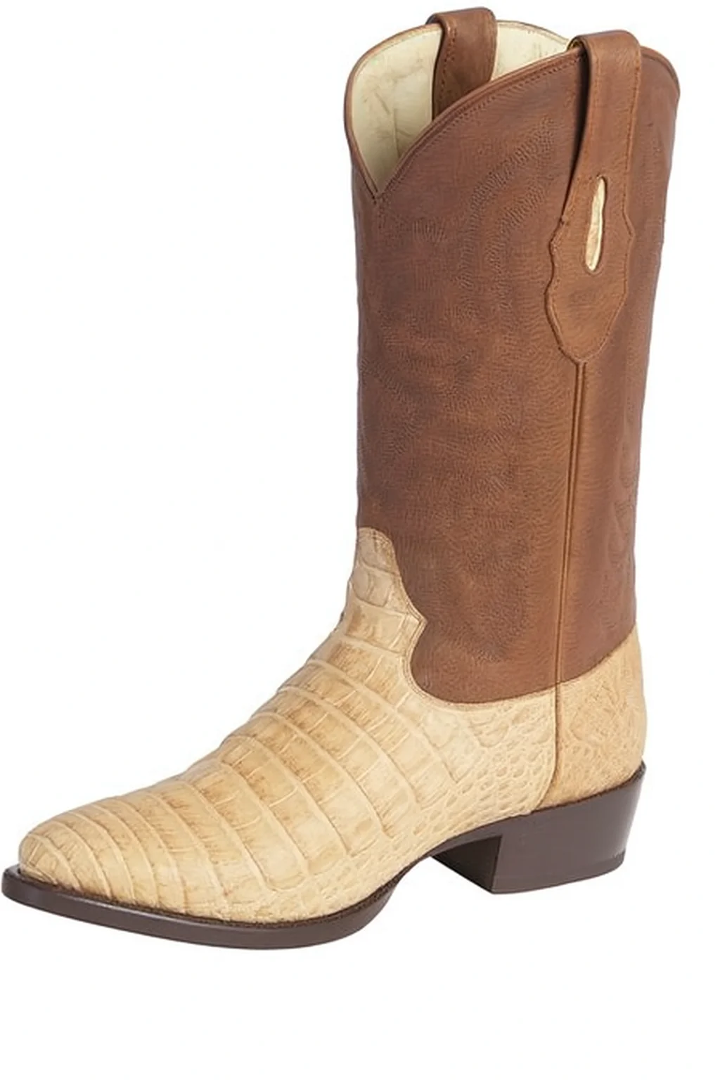 Los Altos Boots Honey Caiman Belly Cognac Cowboy Boots J-Toe - Image 3
