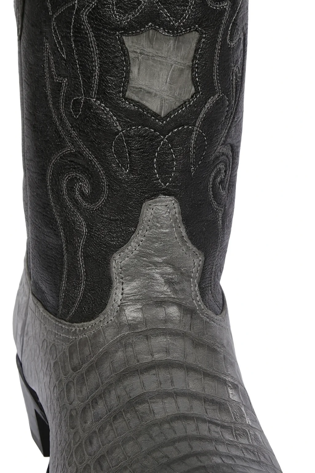 Los Altos Boots - Mens Dress Cowboy Boot - Low Priced Grey Caiman Cowboy Boots - in Grey - Image 6