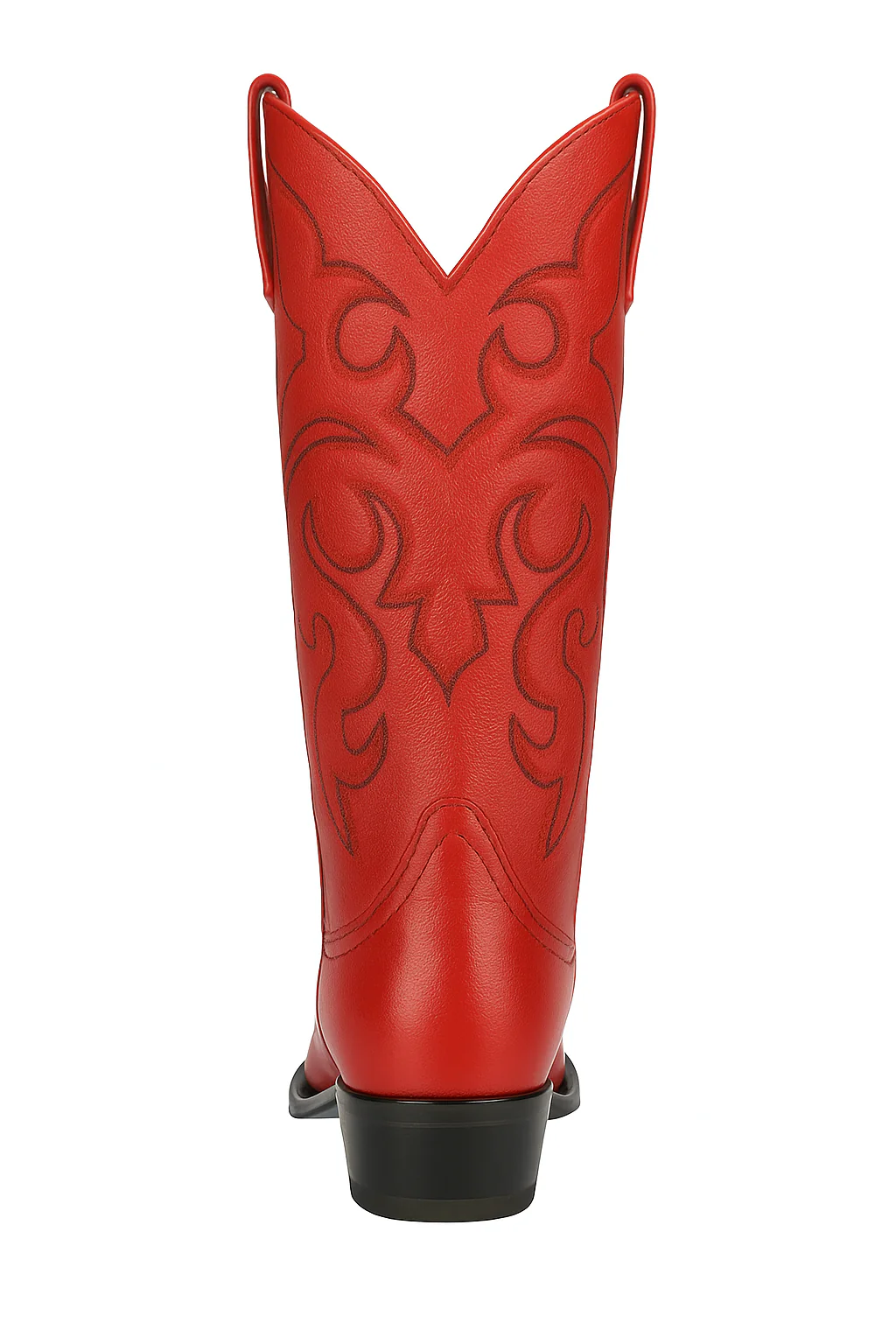 J Toe Cowboy Boots - J Toe Western Boots - Los Altos Boots - Mens Dress Cowboy Boot - Low Priced Mens Red Eel Cowboy Boots J-Toe- in Red - Image 2