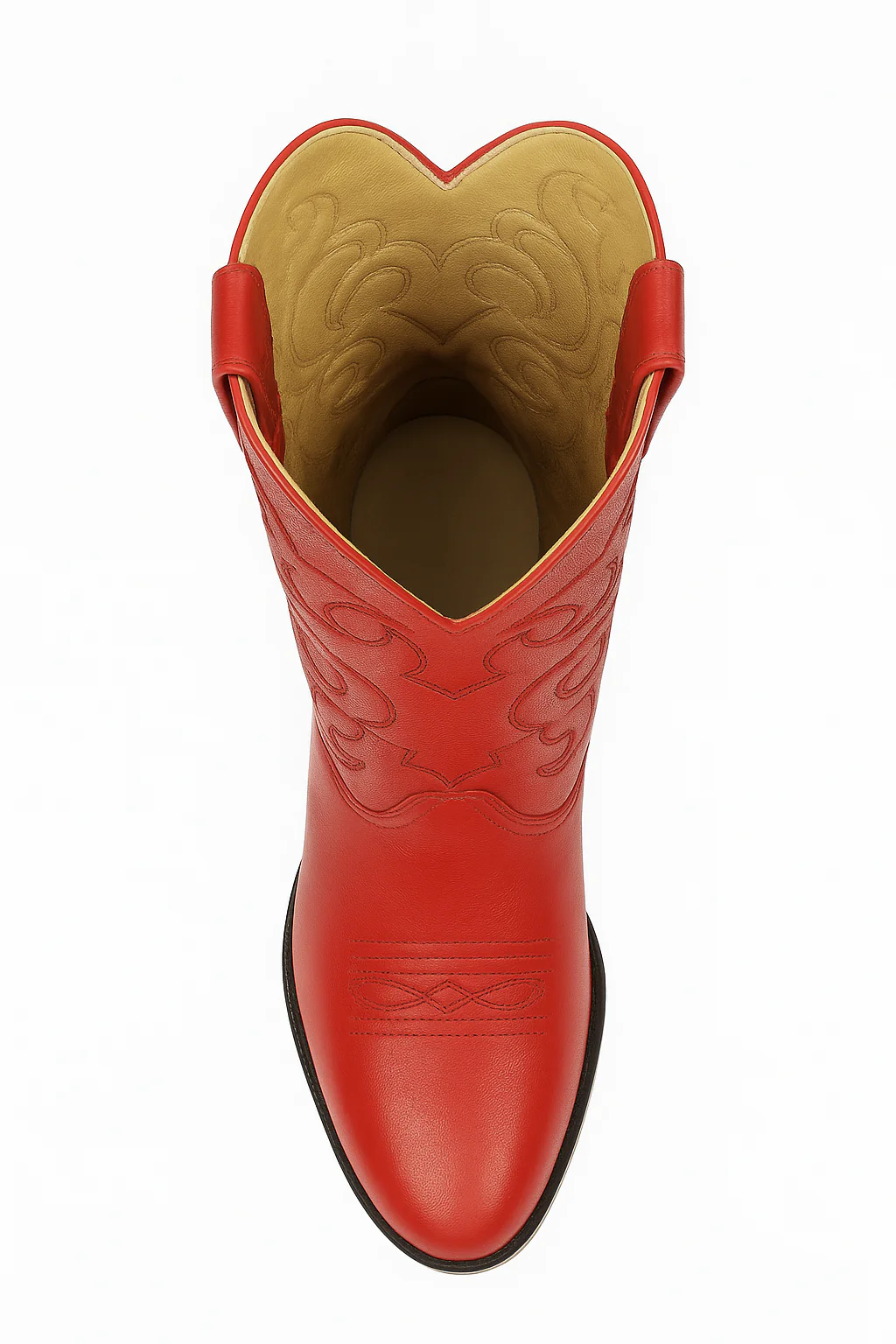 J Toe Cowboy Boots - J Toe Western Boots - Los Altos Boots - Mens Dress Cowboy Boot - Low Priced Mens Red Eel Cowboy Boots J-Toe- in Red - Image 8