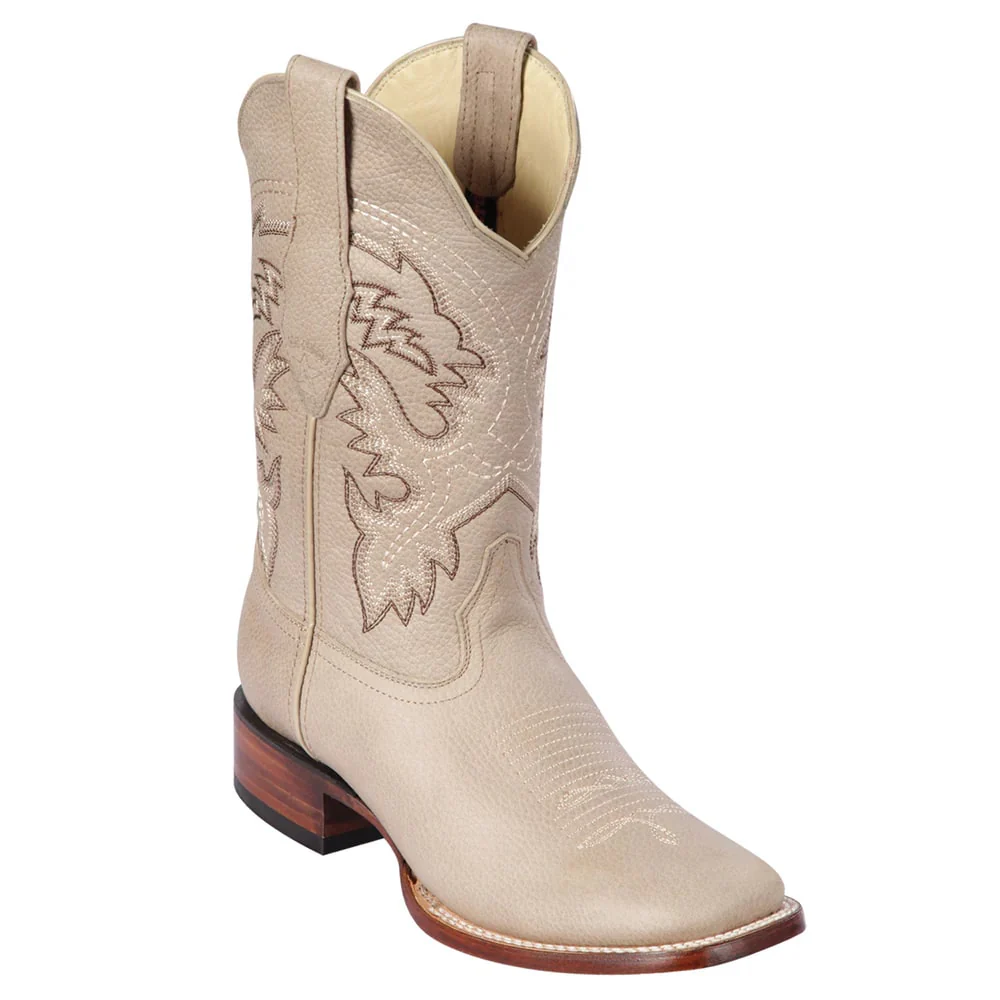 Los Altos Boots - Mens Dress Cowboy Boot - Low Priced Men's Square Toe Cowboy Boots- in Honey - Image 3