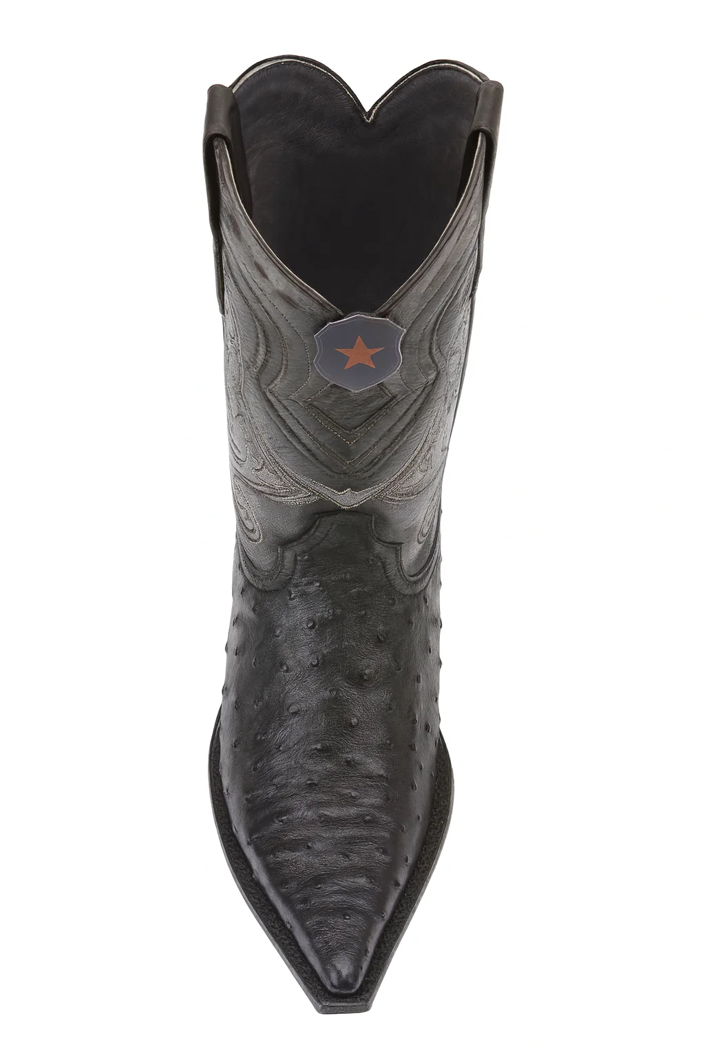 Los Altos Boots Ostrich Black Pointed Toe Cowboy Boots - Botas De Avestruz - Image 5