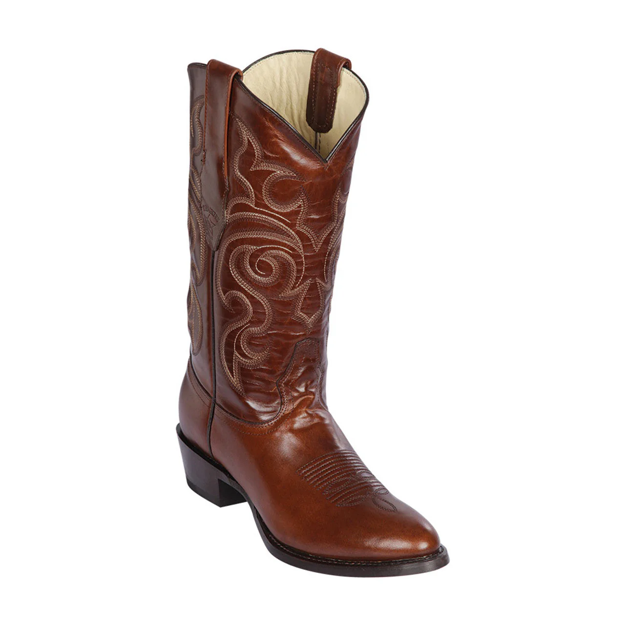 Los Altos Brown Round Toe Pull Up Leather Men's Boot