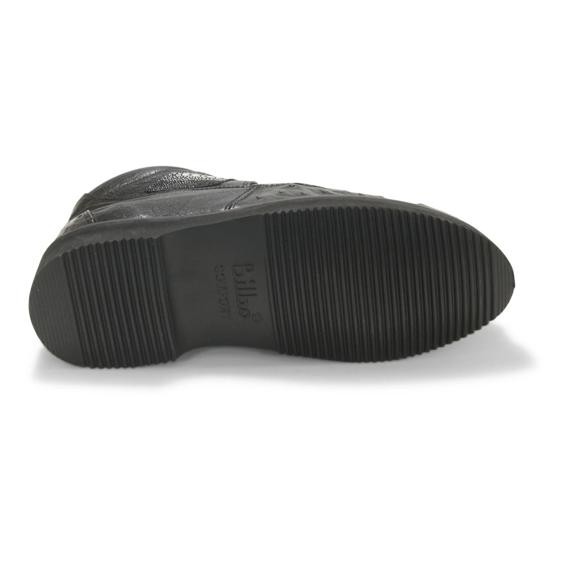 Los Altos Casual Black Stingray & Ostrich Skin Shoes - Image 3