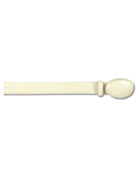 Los Altos Cream ~ Ivory ~ Off White All-Over Genuine Deer Belt
