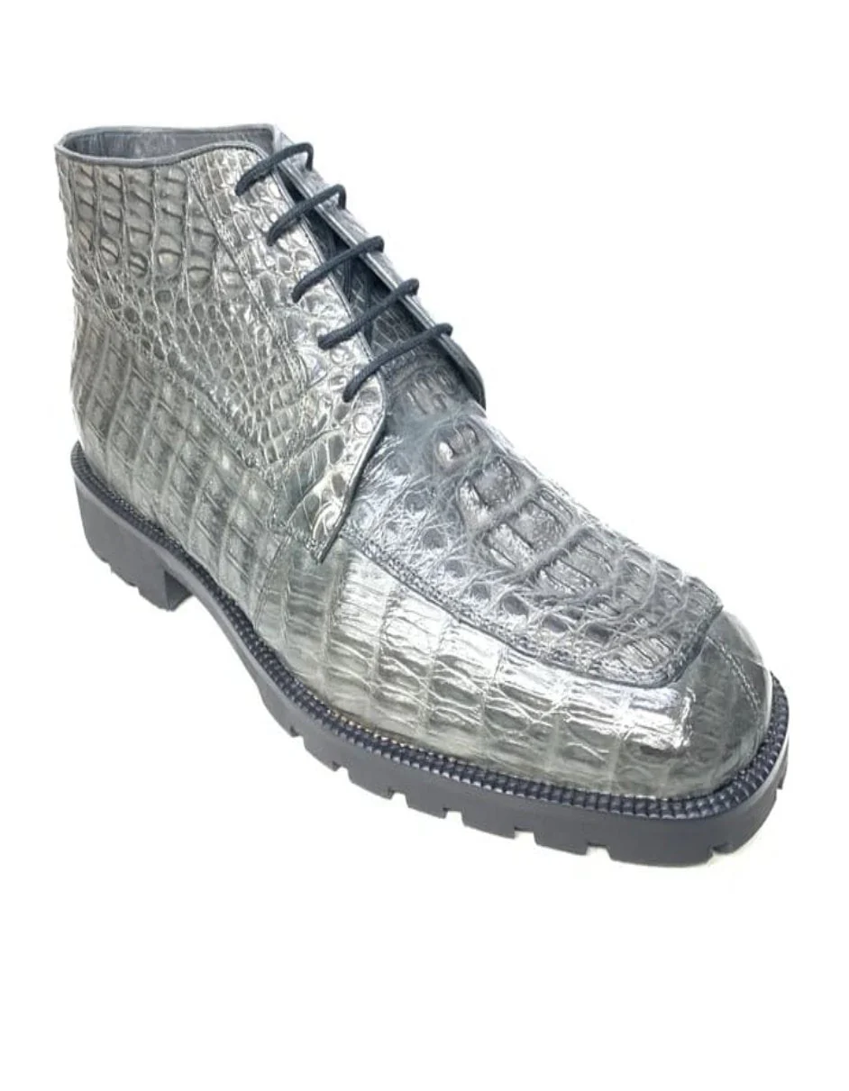 Los Altos Gray Horn-back Crocodile Ankle Boots – Alligator Warehouse