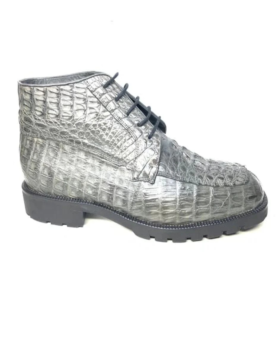 Los Altos Gray Horn-back Crocodile Ankle Boots – Alligator Warehouse - Image 2