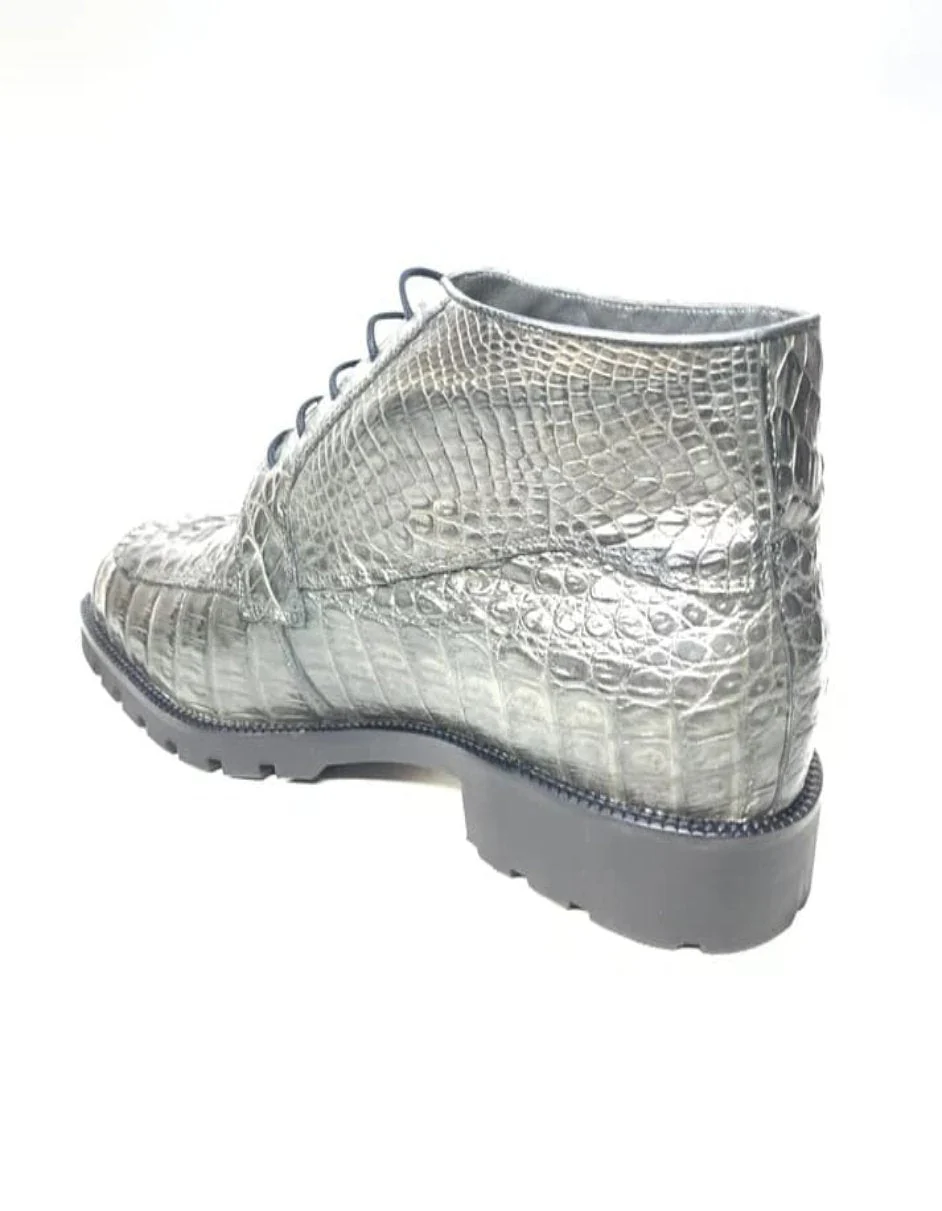 Los Altos Gray Horn-back Crocodile Ankle Boots – Alligator Warehouse - Image 4