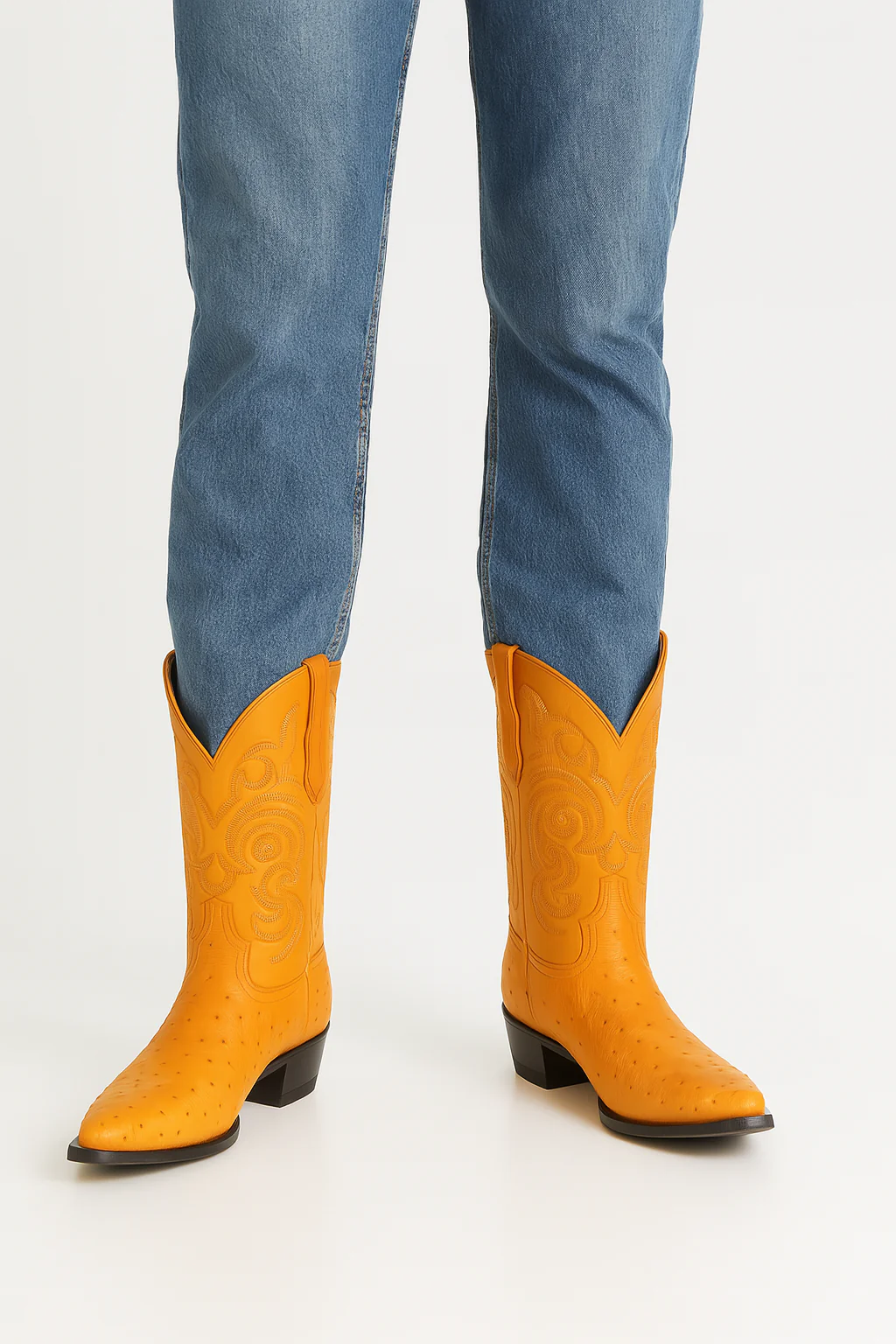 Los Altos Men's Buttercup Genuine Full Quill Ostrich Boots - Image 3