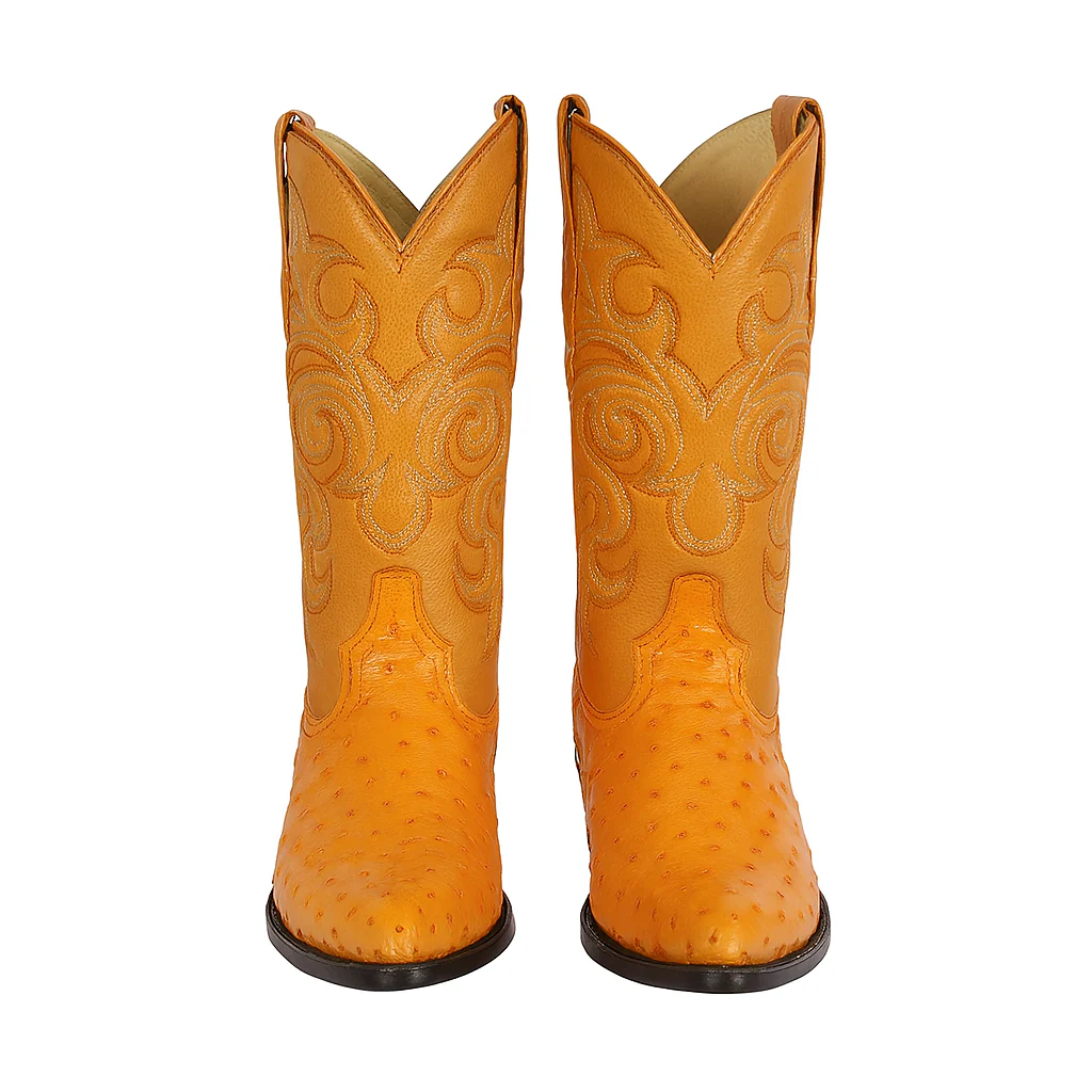 Los Altos Men's Buttercup Genuine Full Quill Ostrich Boots - Image 4