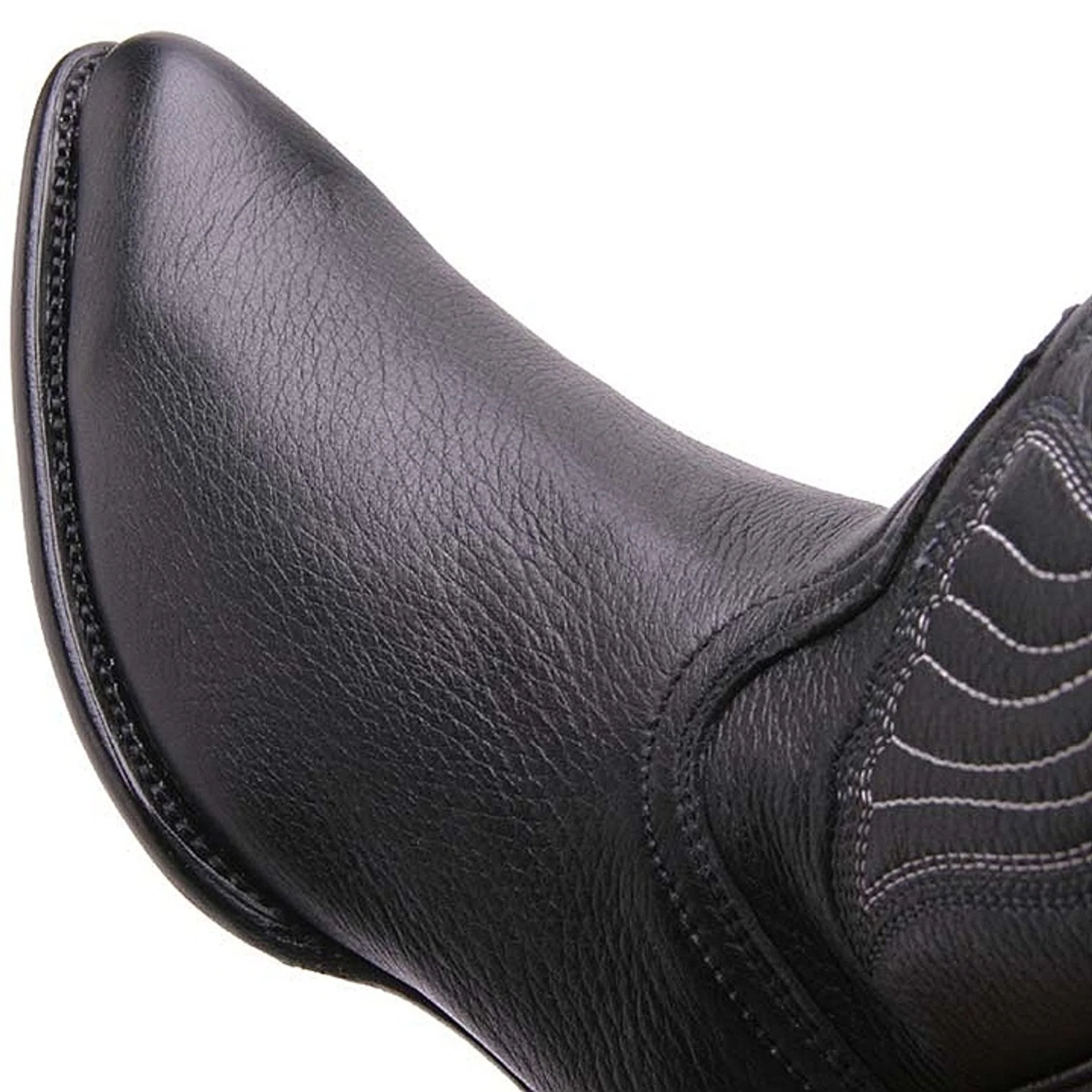 Los Altos Men's Black Genuine Elk Skin J-Toe Cowboy Boots