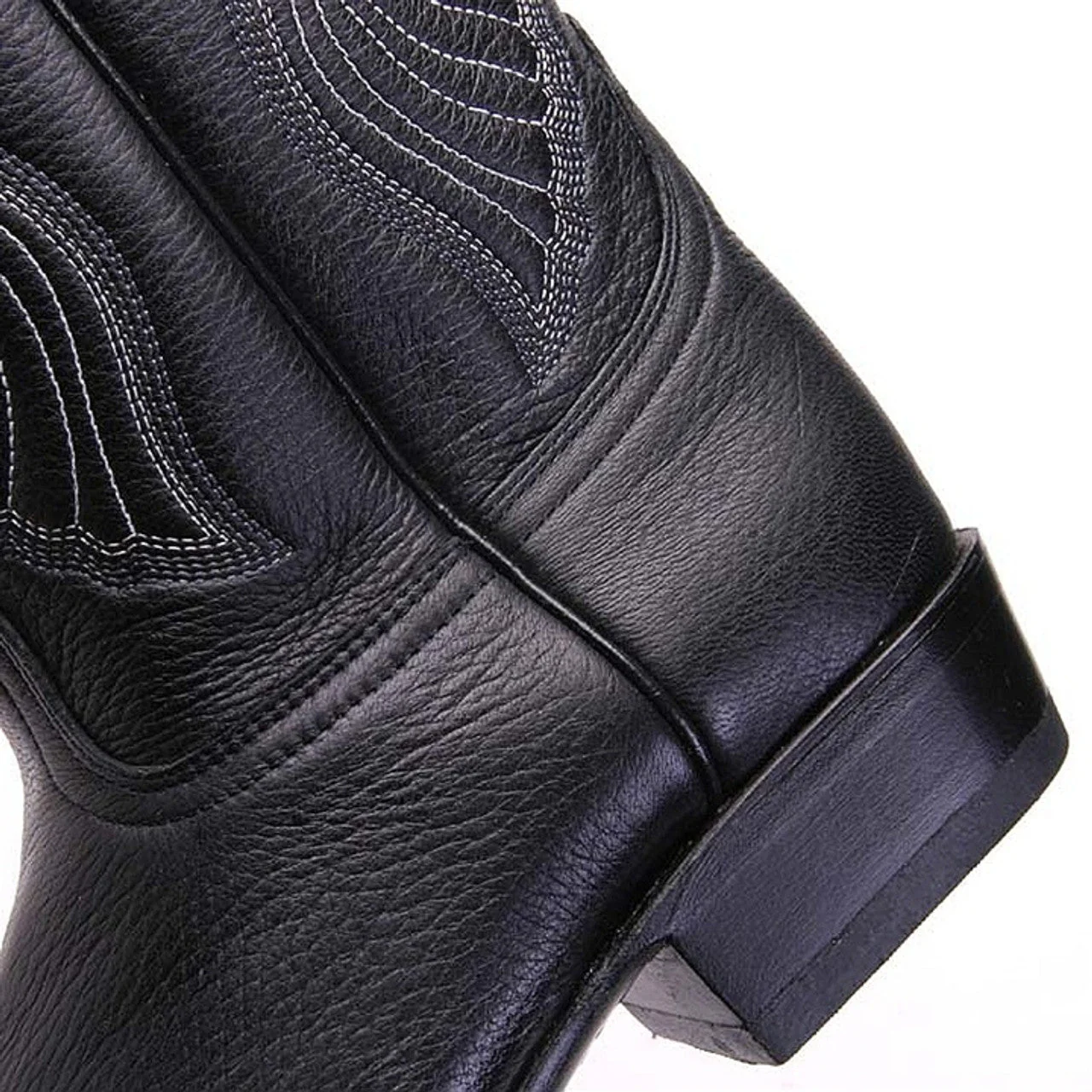 Los Altos Men's Black Genuine Elk Skin J-Toe Cowboy Boots - Image 2