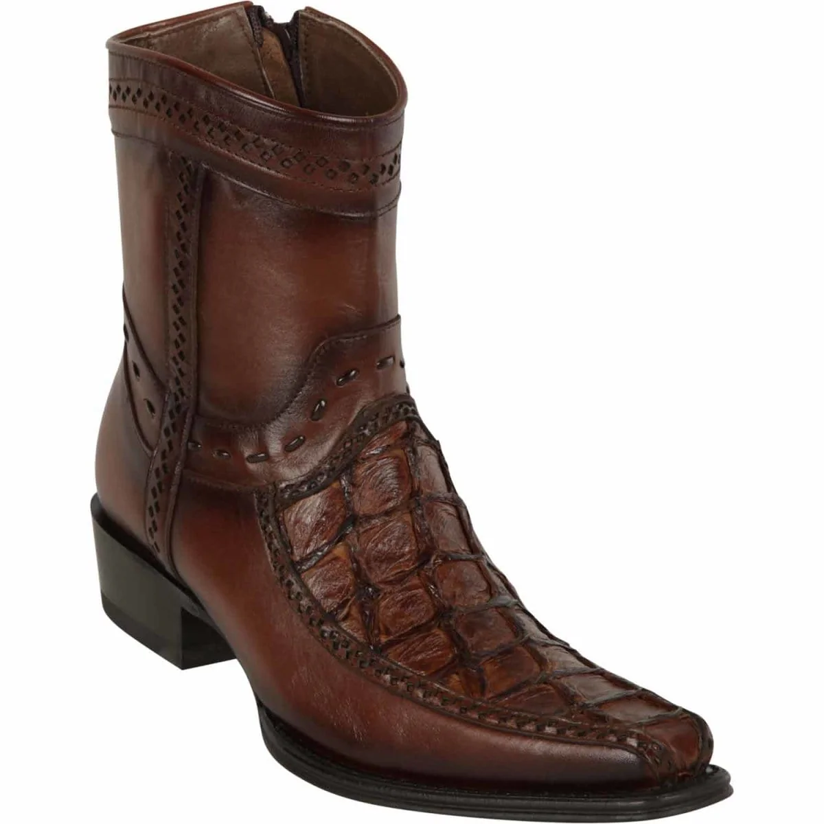 Los Altos Men's Original Monster Fish Skin European Toe Short Boots LAB-76BF10