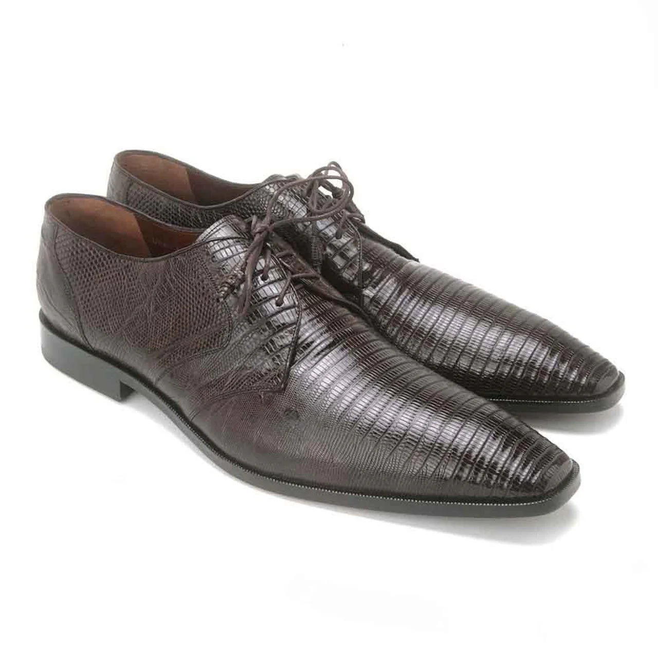 Los Altos Men's Oxford Brown Genuine Teju Lizard Shoes