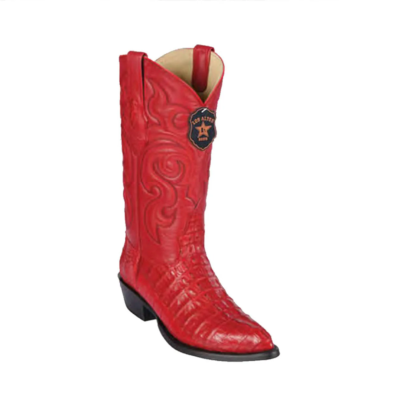 Los Altos Red Caiman Tail Cowboy Boots for Men
