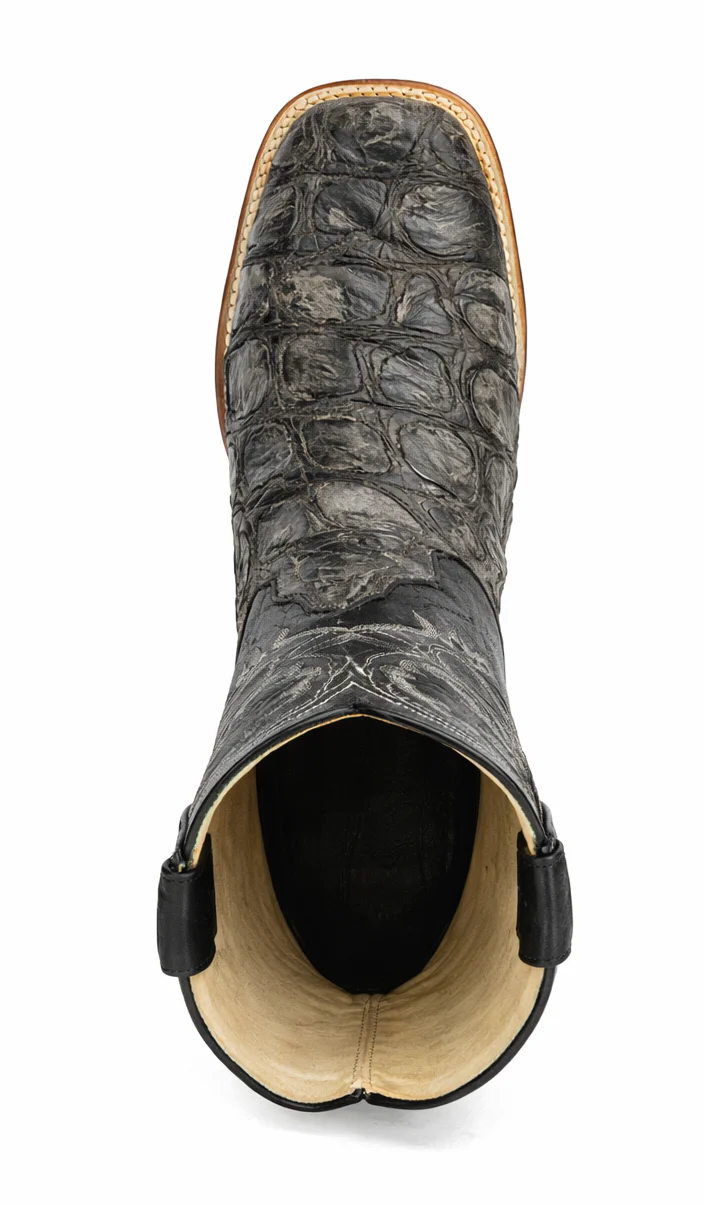 Rustic Black Pirarucu Boots - Image 3
