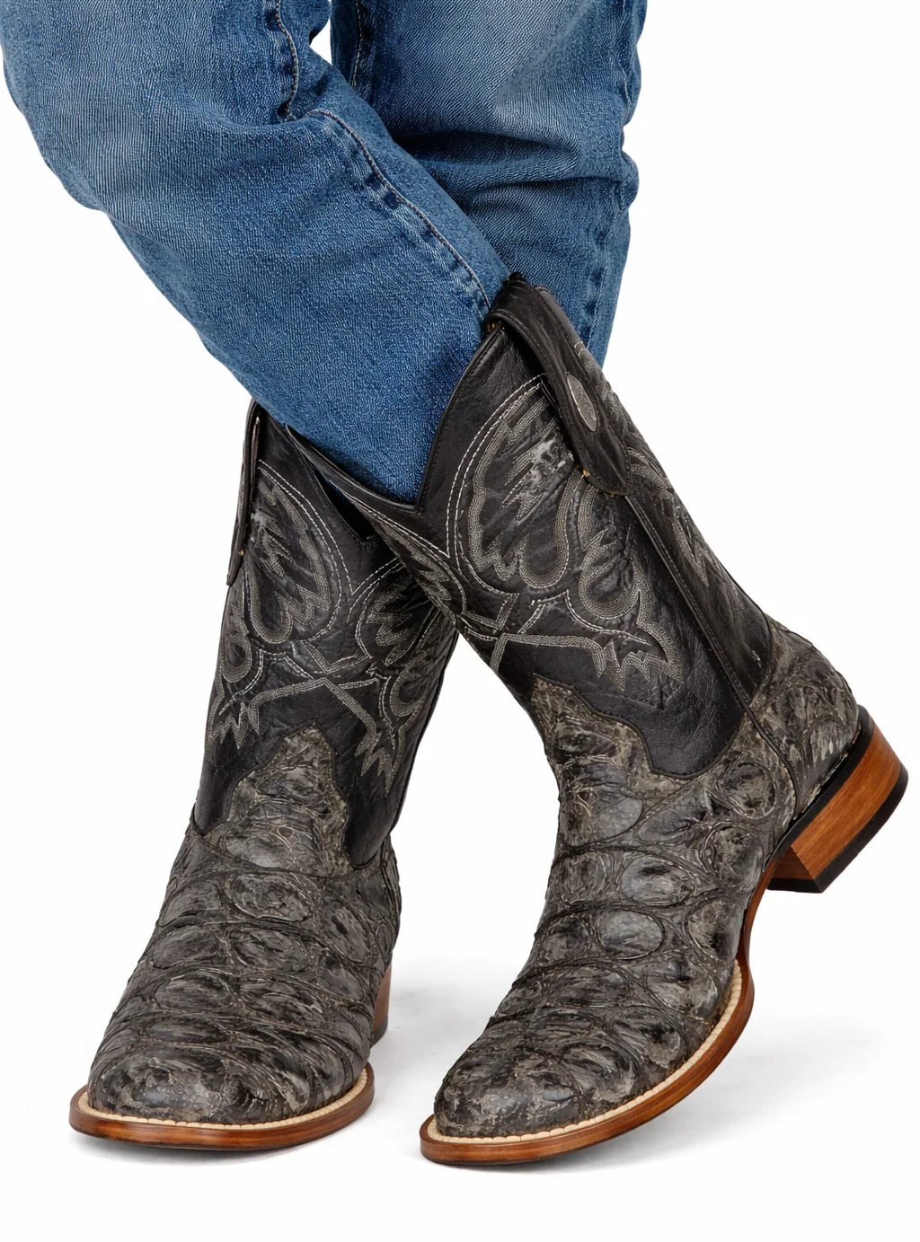 Rustic Black Pirarucu Boots - Image 8