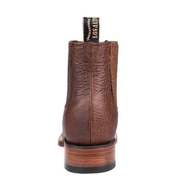 Los Altos Men's Square Toe Rage Leather Short Boots LAB-82BM9940 - Image 3