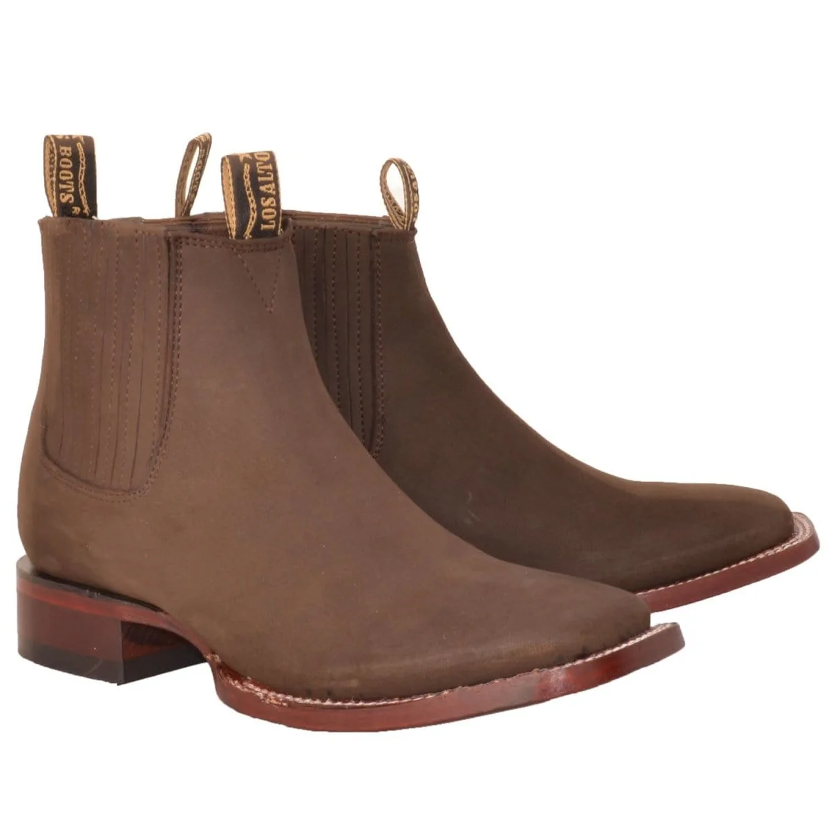 Los Altos Men's Square Toe Suede Leather Short Boots LAB-82B63-B - Image 3