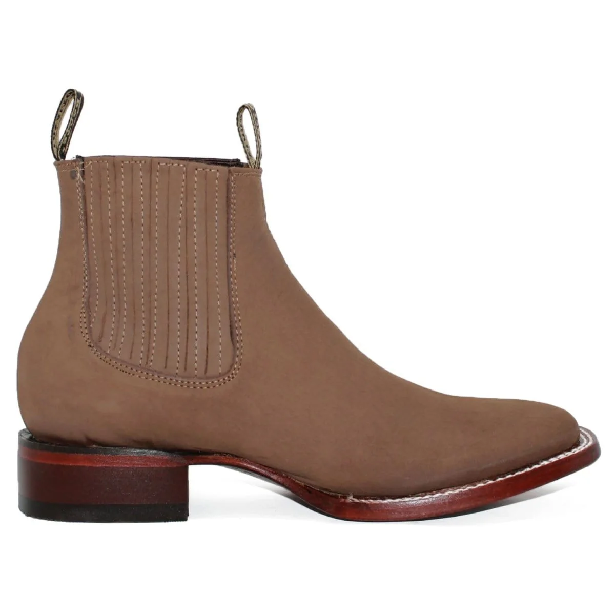 Los Altos Men's Square Toe Suede Leather Short Boots LAB-82B63-B - Image 8