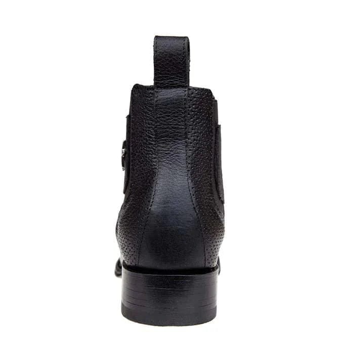 Los Altos Men's Wide Square Toe Caiman Belly Short Boots 82BV82 - Image 4