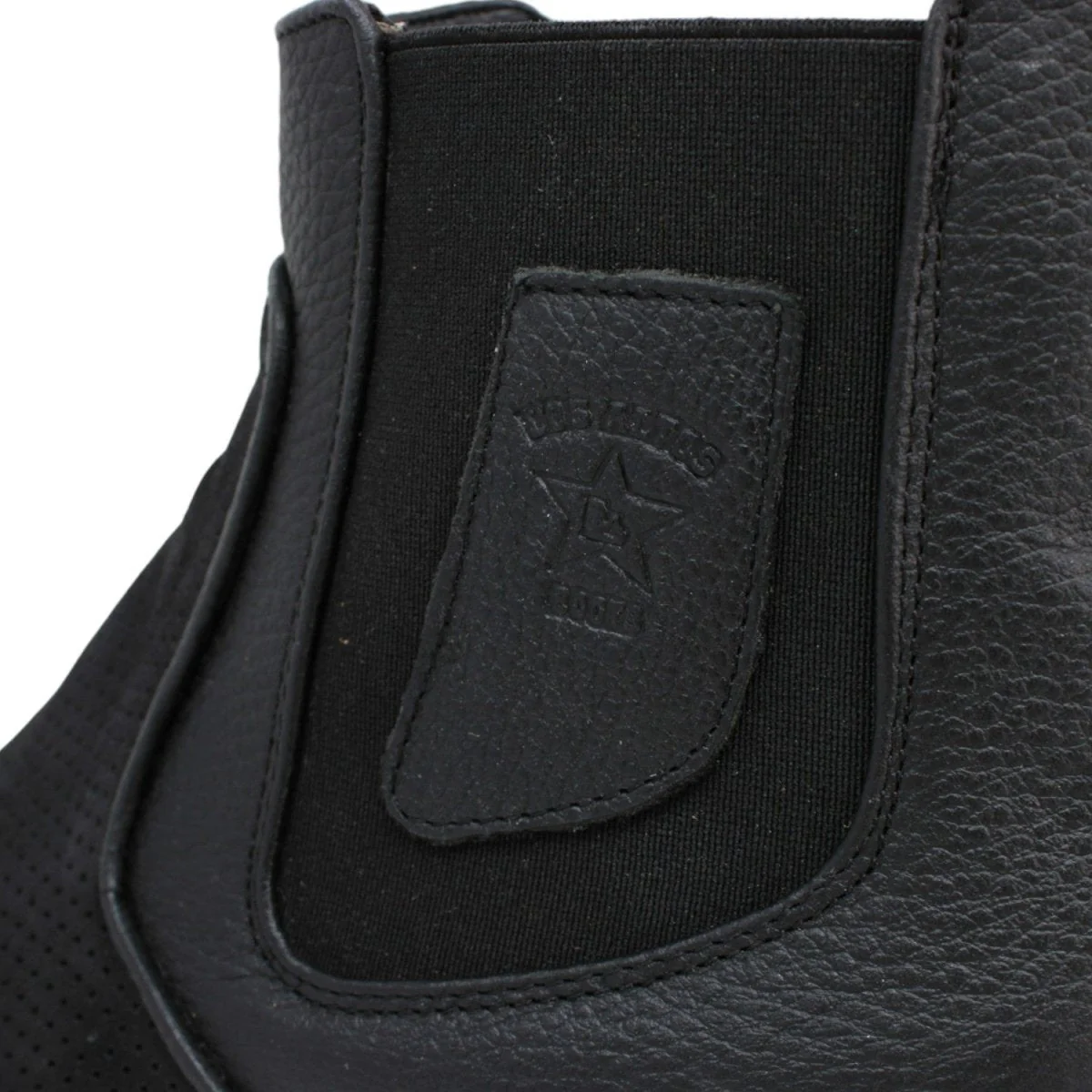 Los Altos Men's Wide Square Toe Suede Leather Short Boots - Black 82BV6305 - Image 7