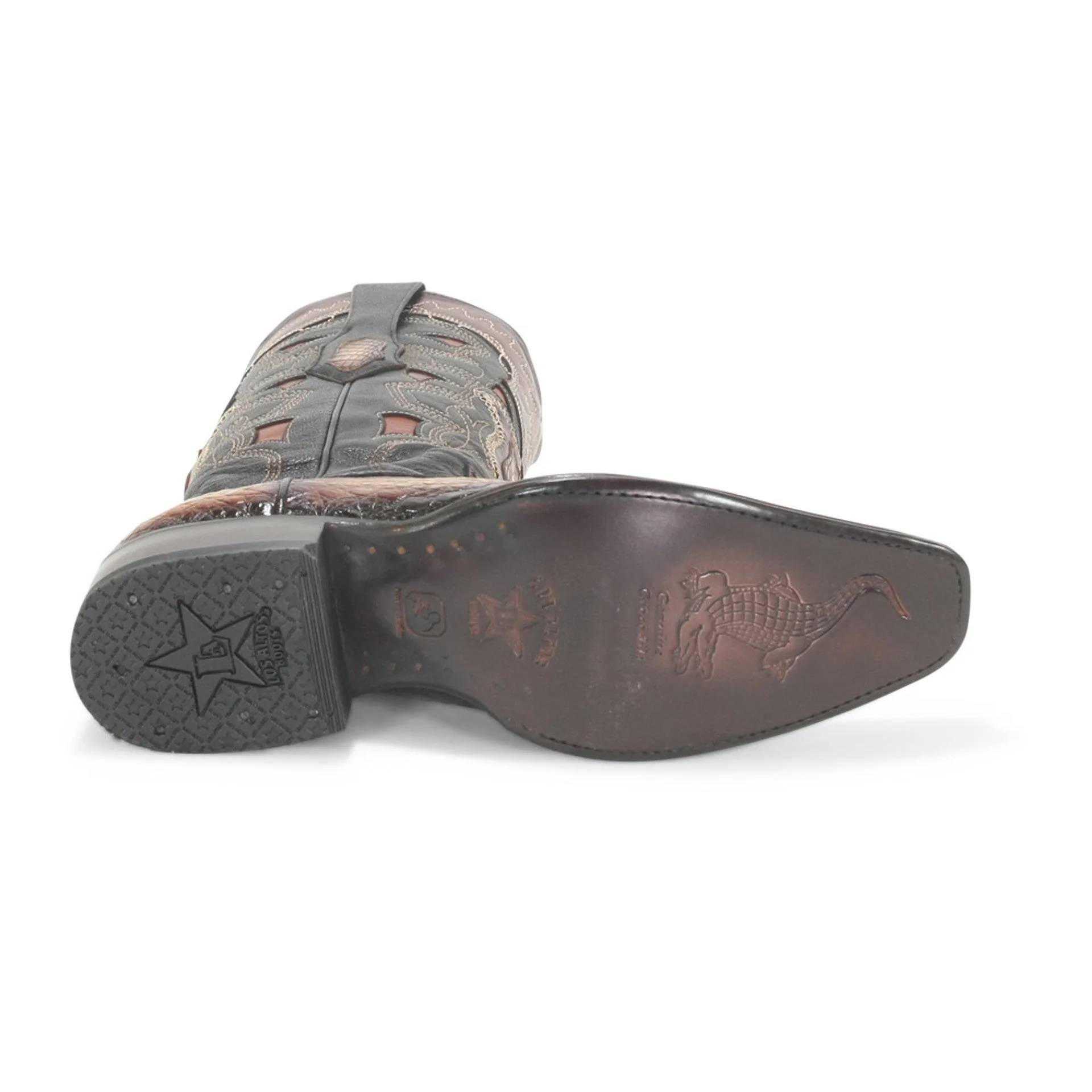 Los Altos Oryx Caiman Belly Square Toe Boots by Alligator Warehouse