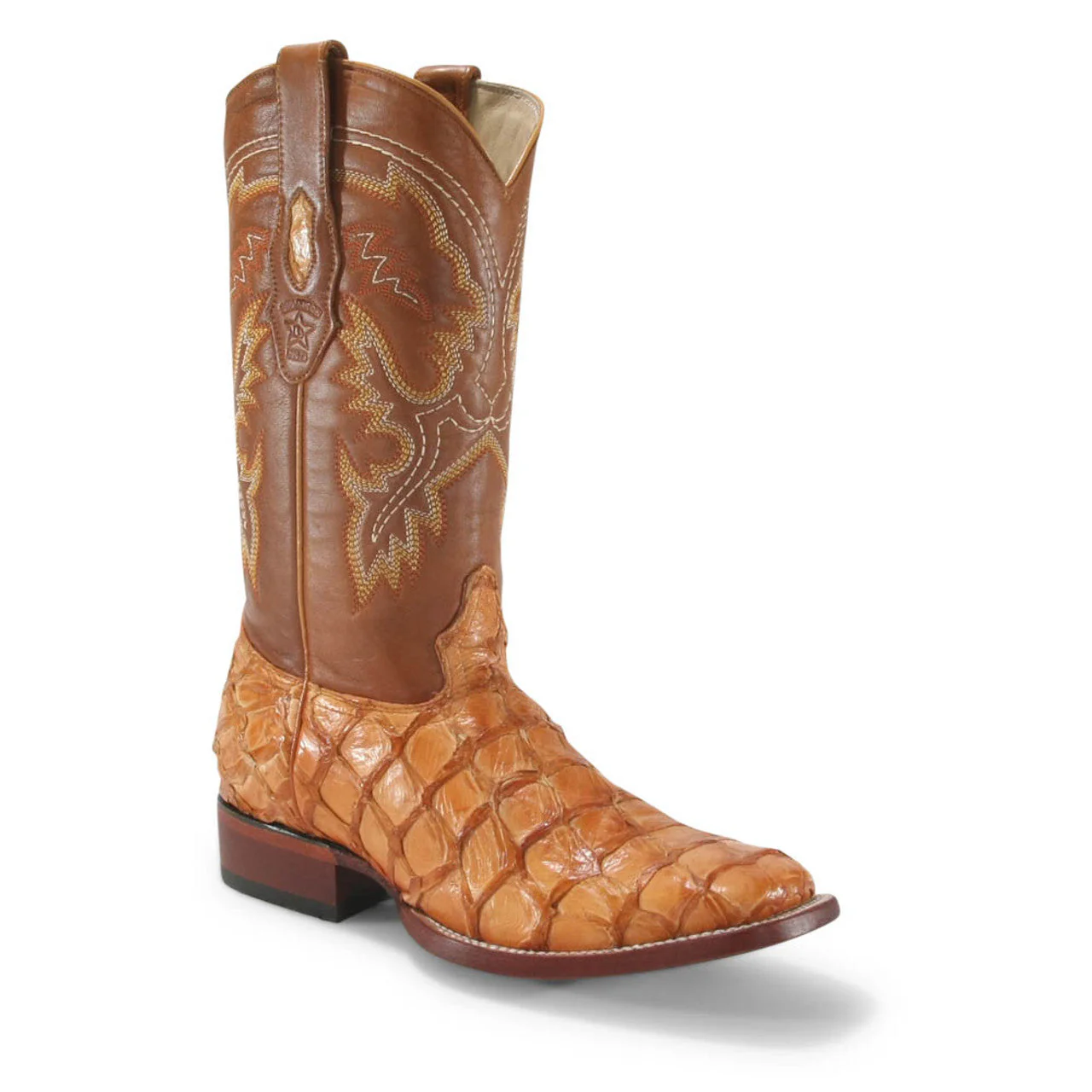 Los Altos Square Toe Buttercup Glossy Pirarucu Boots - Image 2