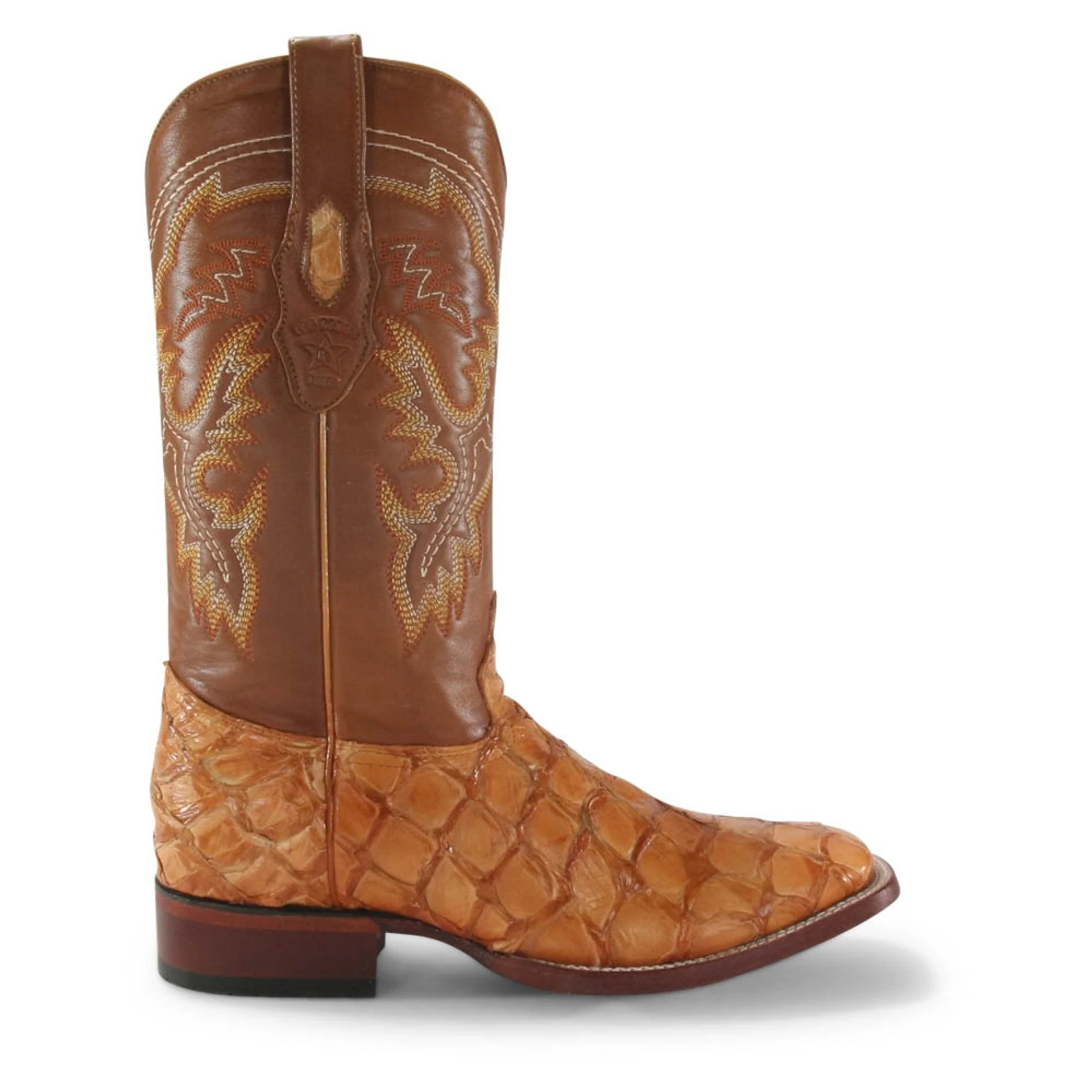 Los Altos Square Toe Buttercup Glossy Pirarucu Boots - Image 3