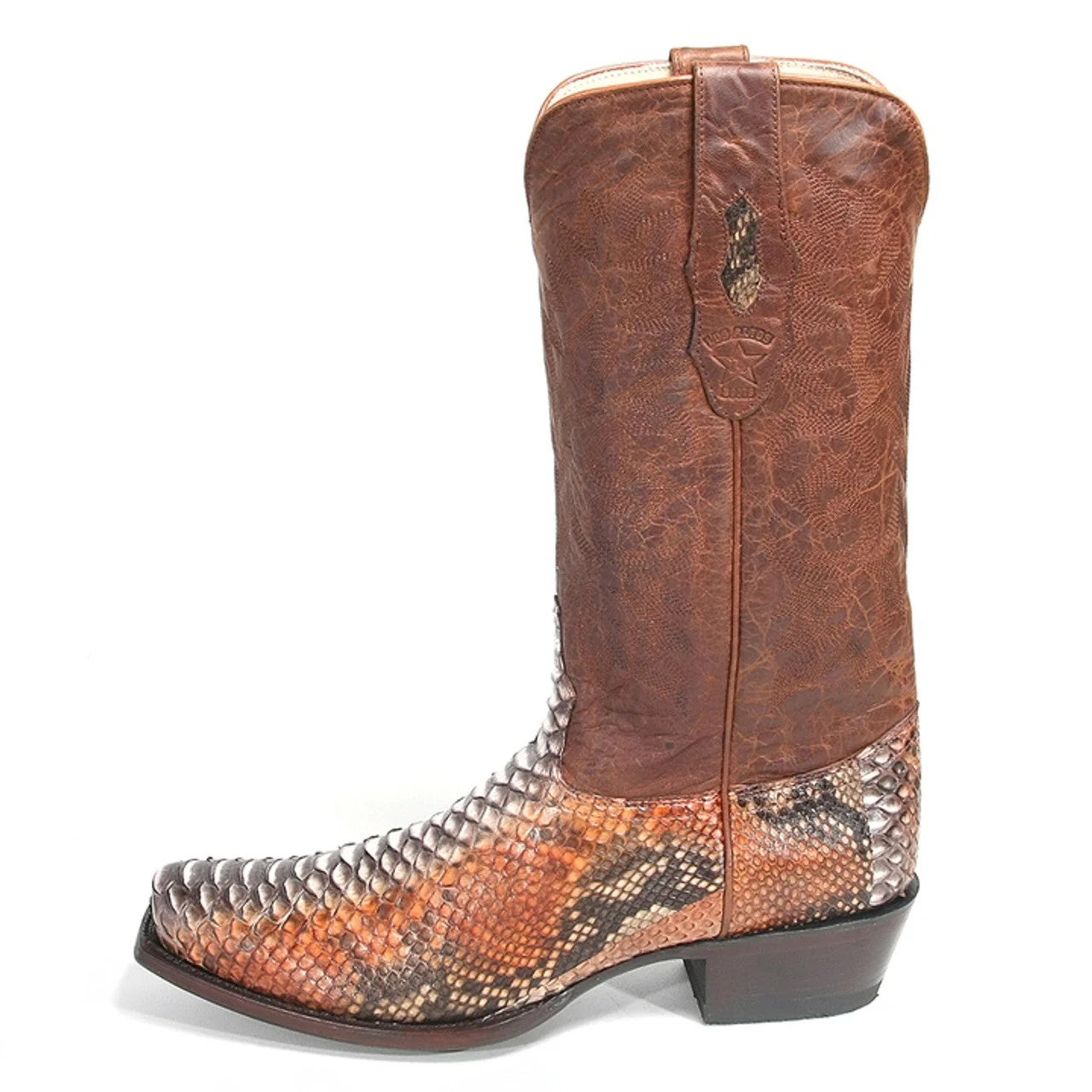 Los Altos Tan Cognac Genuine Python Shoes