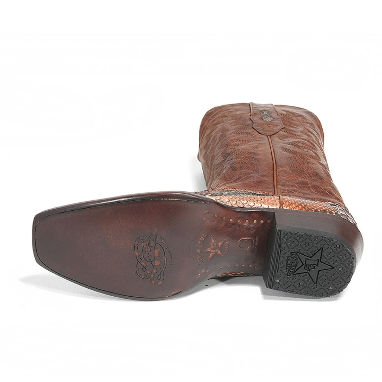 Los Altos Tan Cognac Genuine Python Shoes - Image 2