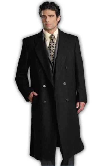 Man Bent Fully Lined Double Breasted 6 Button Mens Dress Coat Long Long Mens Dress Topcoat - Winter coat ~ Mens Overcoat Designer Men's Mens Peacoat Sale