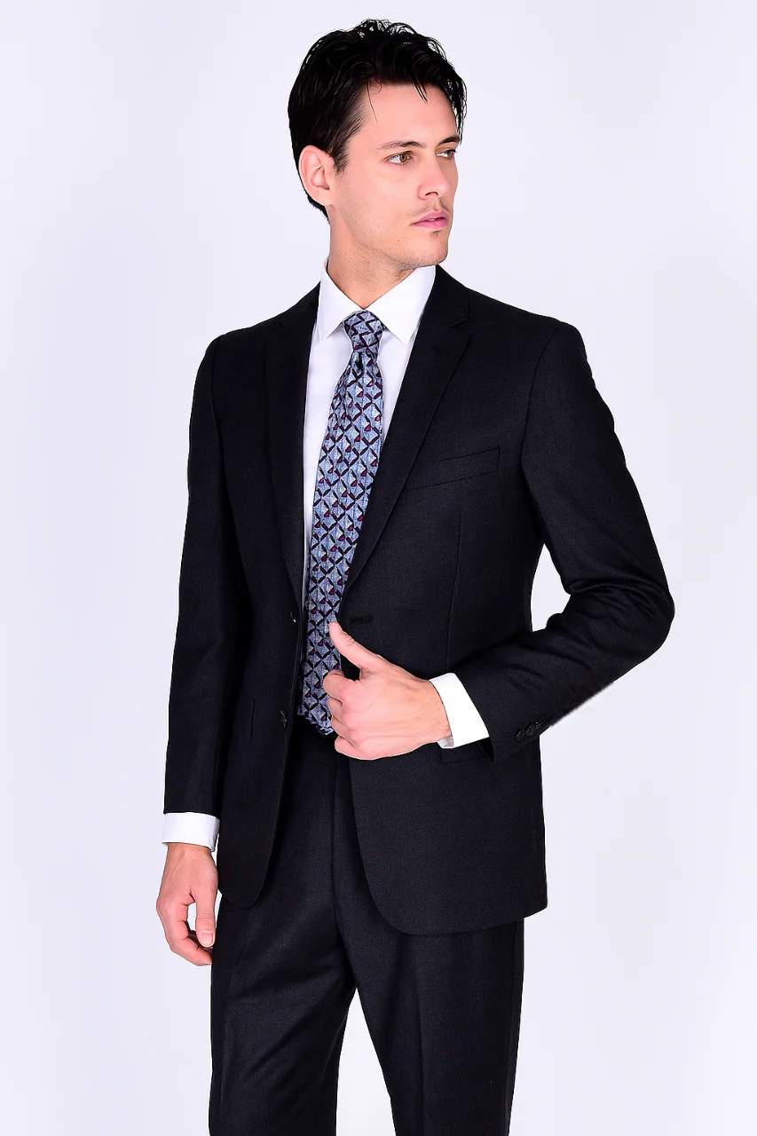 Tiglio Suit Brand Men’s Suit-Solid Gray- High End Suits - High Quality Suits - Image 4