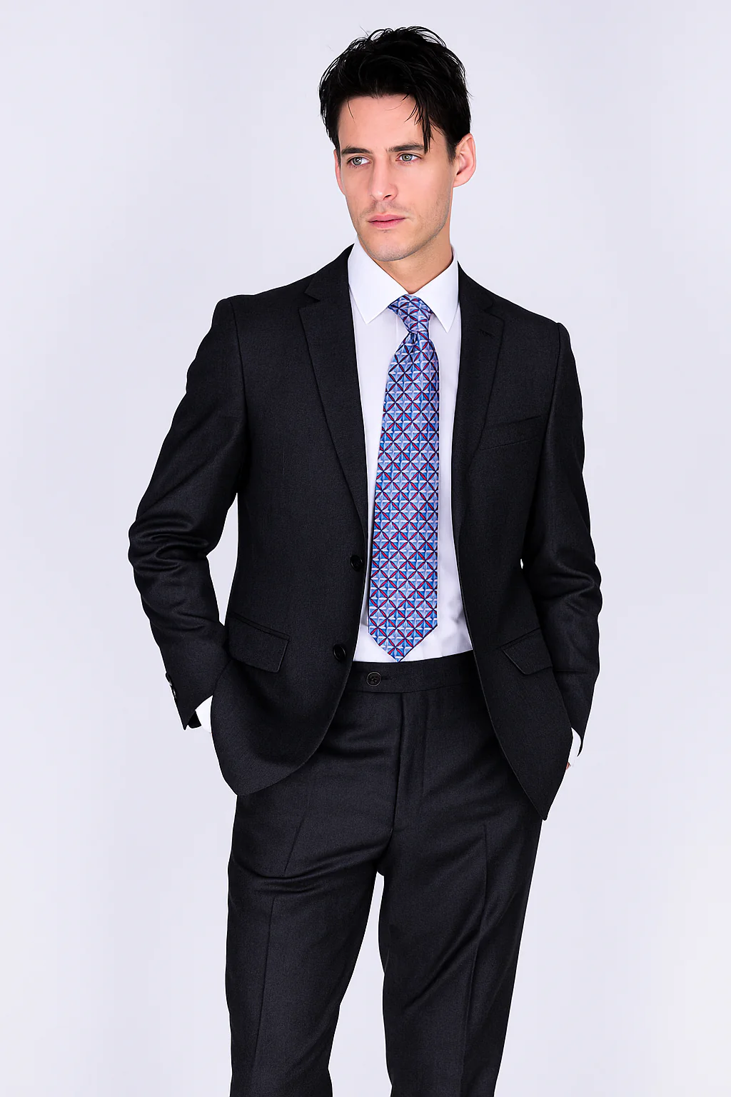 Tiglio Suit Brand Men’s Suit-Solid Gray- High End Suits - High Quality Suits - Image 5