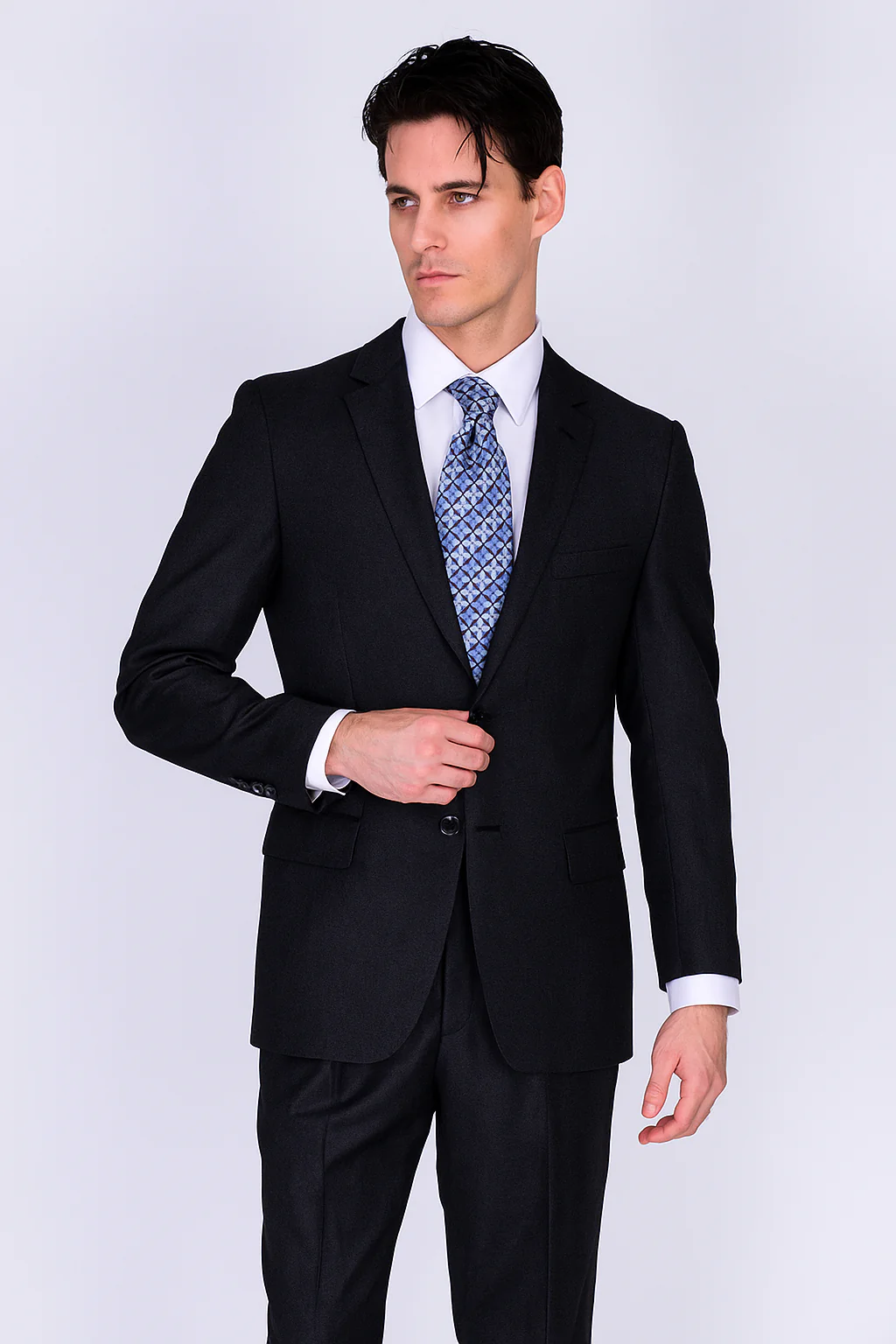 Tiglio Suit Brand Men’s Suit-Solid Gray- High End Suits - High Quality Suits - Image 6