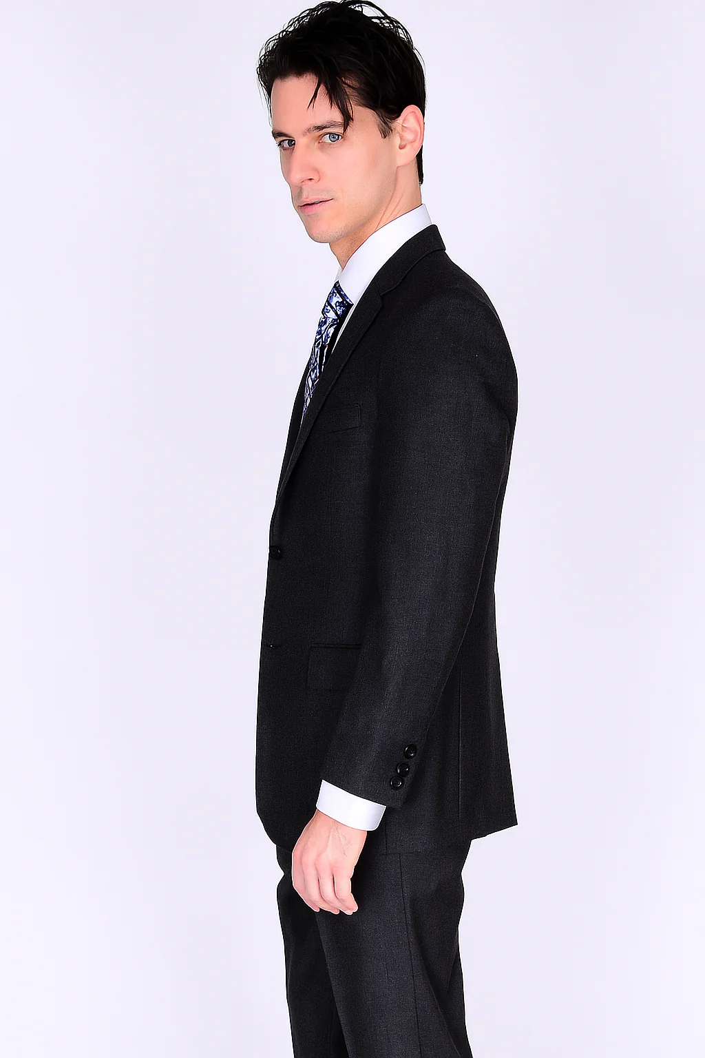Tiglio Suit Brand Men’s Suit-Solid Gray- High End Suits - High Quality Suits - Image 7