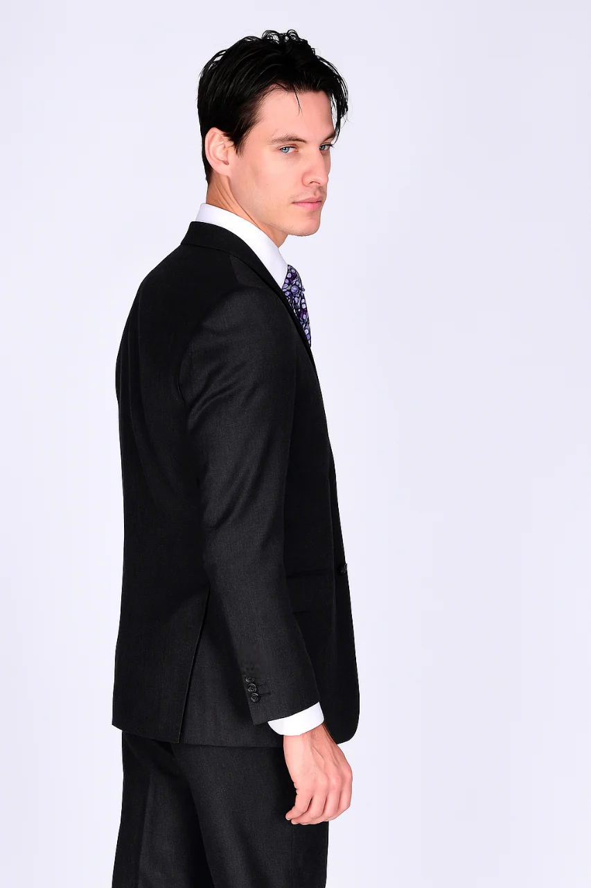 Tiglio Suit Brand Men’s Suit-Solid Gray- High End Suits - High Quality Suits - Image 8
