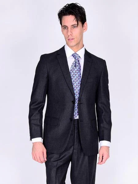 Tiglio Suit Brand Men’s Suit-Solid Gray- High End Suits - High Quality Suits - Image 9
