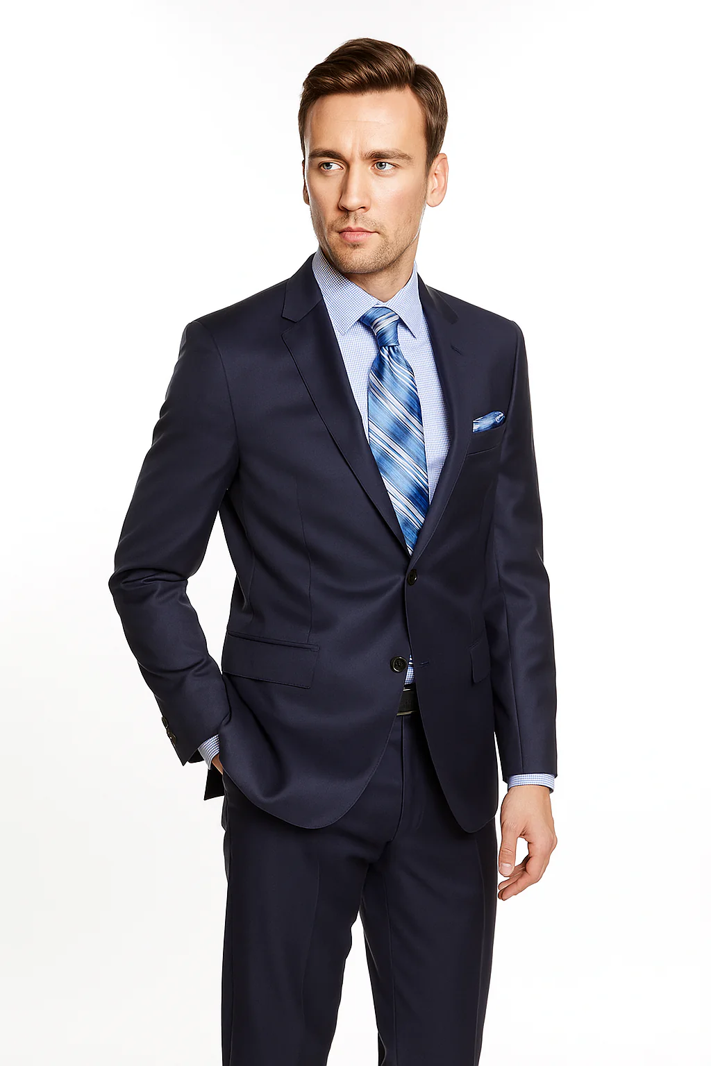 Tiglio Suit Brand Suit French Blue- High End Suits - High Quality Suits - Image 4
