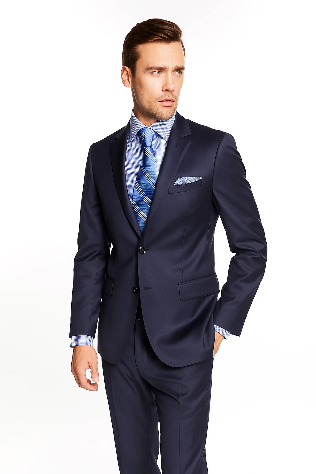 Tiglio Suit Brand Suit French Blue- High End Suits - High Quality Suits - Image 6