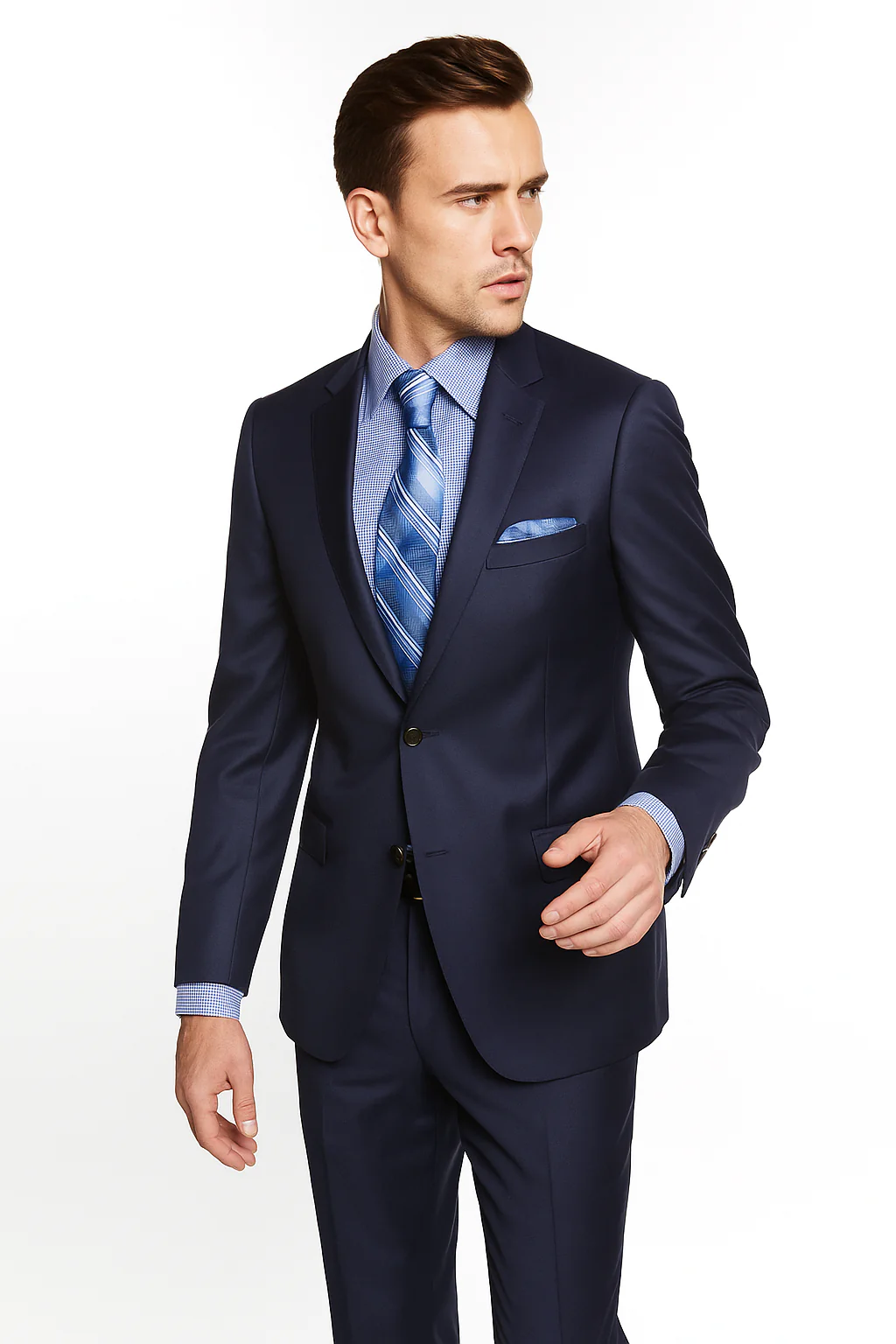 Tiglio Suit Brand Suit French Blue- High End Suits - High Quality Suits - Image 8