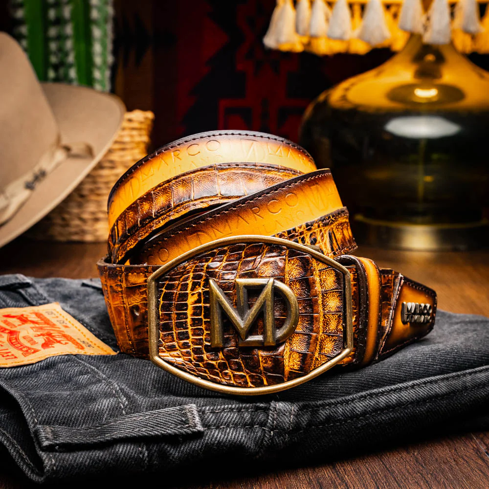 Marco Di Milano Texas Belt Mustard Brown - Image 5